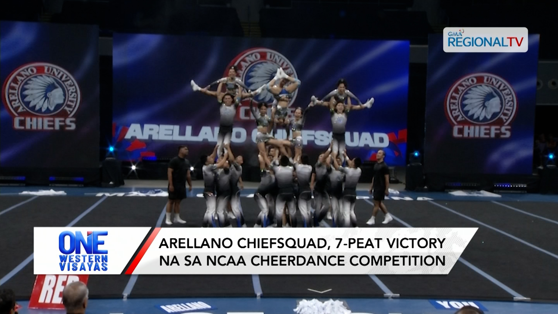 Arellano Chiefsquad, 7-peat victory na sa NCAA cheerdance competition | One Western Visayas