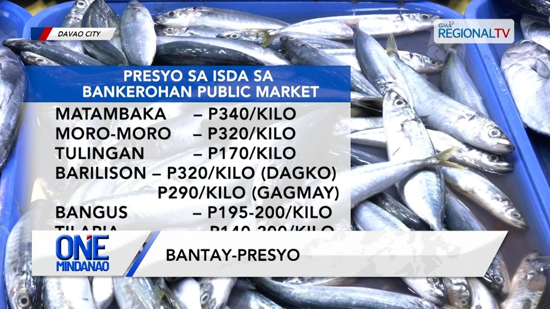 Presyo sa pipila ka isda sa Bankerohan Public Market, misaka | One Mindanao