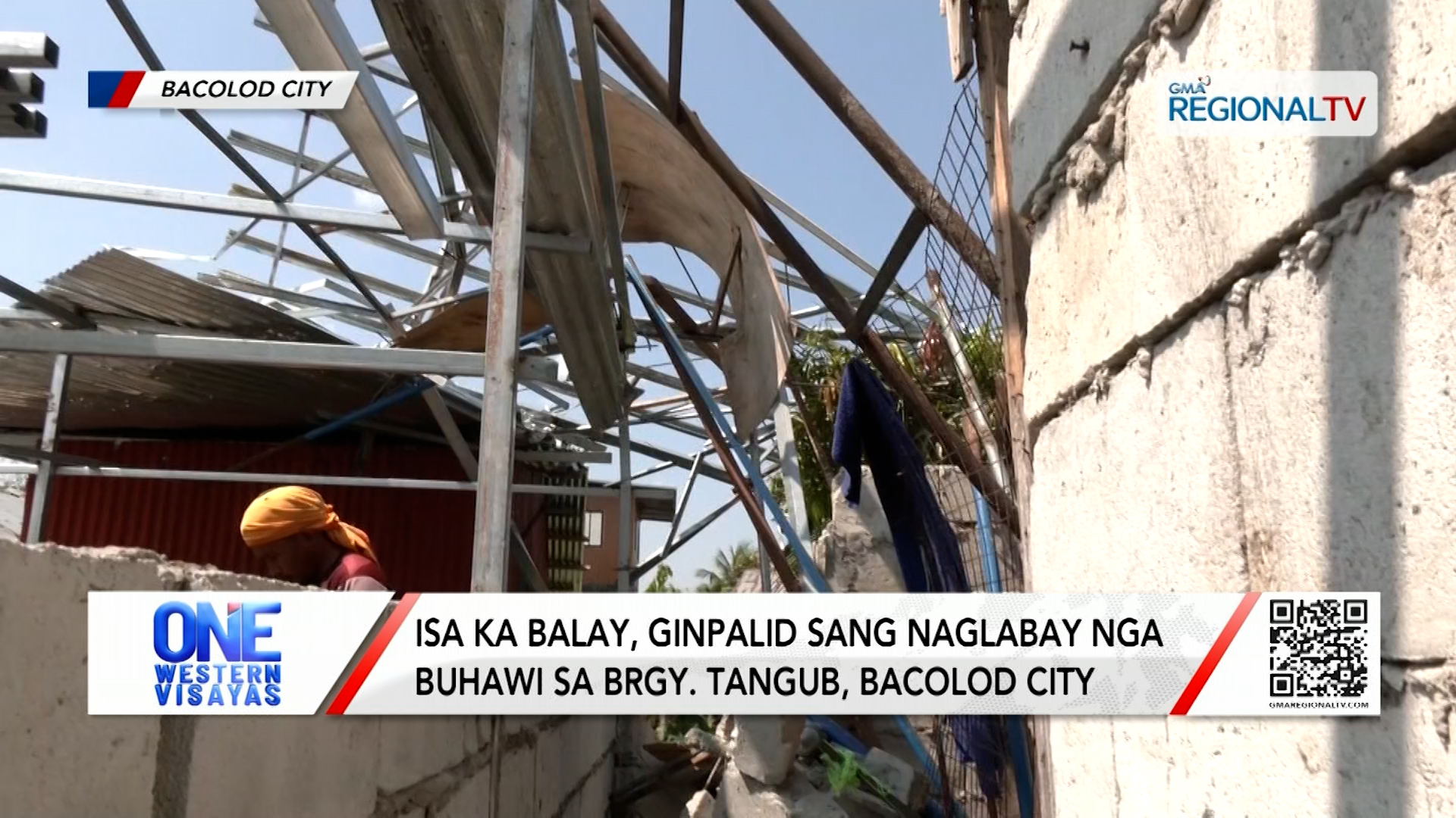 Isa ka balay, ginpalid sang naglabay nga buhawi sa Brgy. Tangub, Bacolod City | One Western Visayas