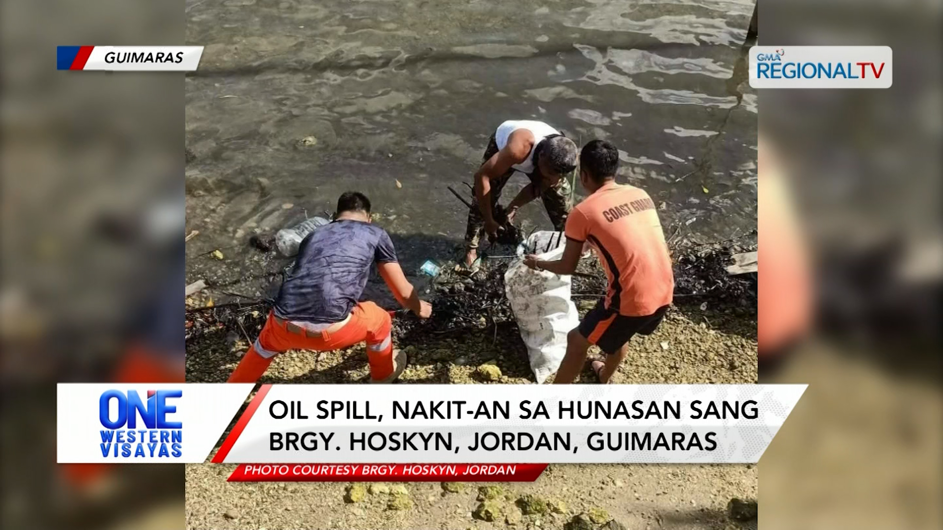 Oil spill, nakit-an sa hunasan sang Brgy. Hoskyn, Jordan, Guimaras | One Western Visayas
