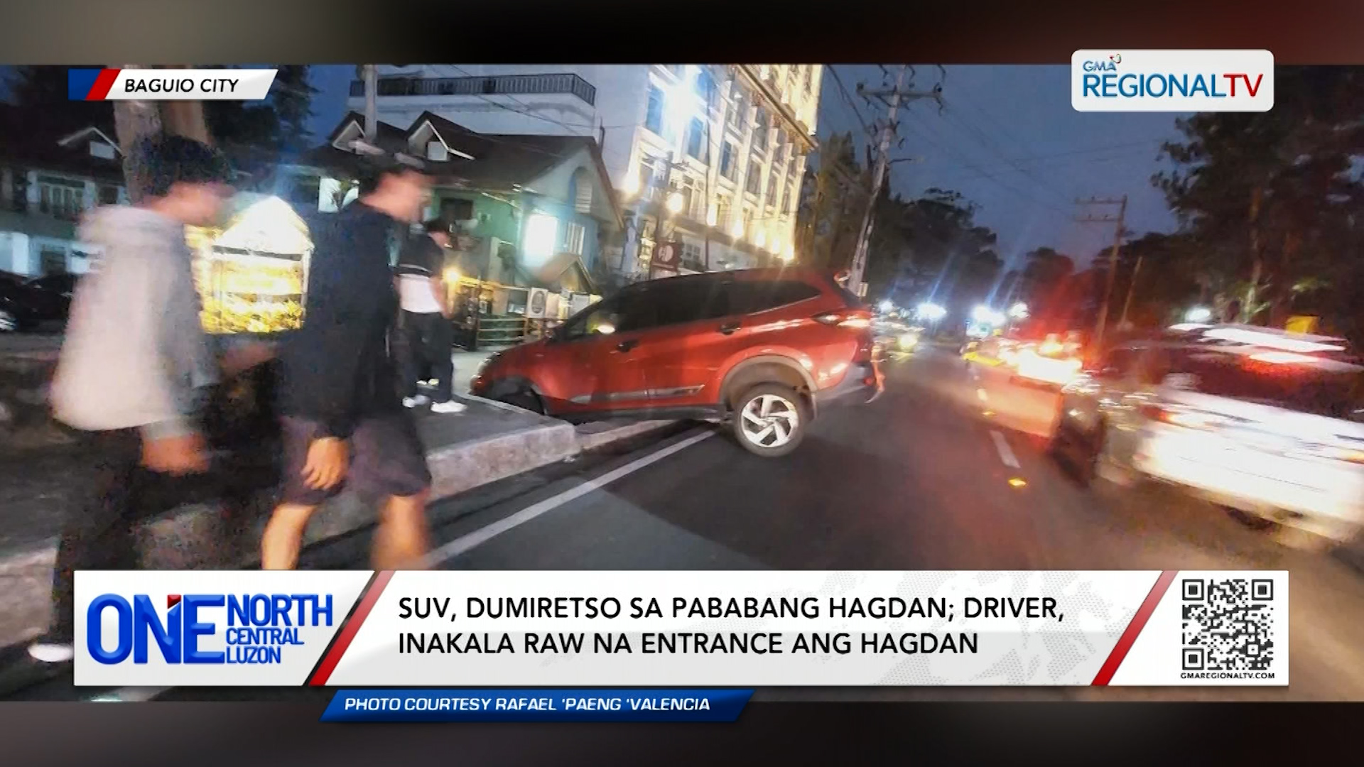 SUV, dumiretso sa hagdan; driver, inakala raw na entrance ang hagdan | One North Central Luzon