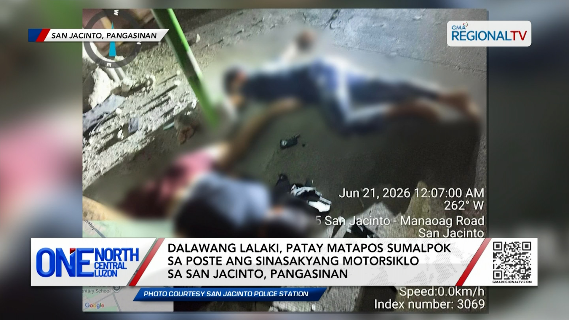 2 lalaki, patay matapos sumalpok sa poste ang sinasakyang motorsiklo | One North Central Luzon