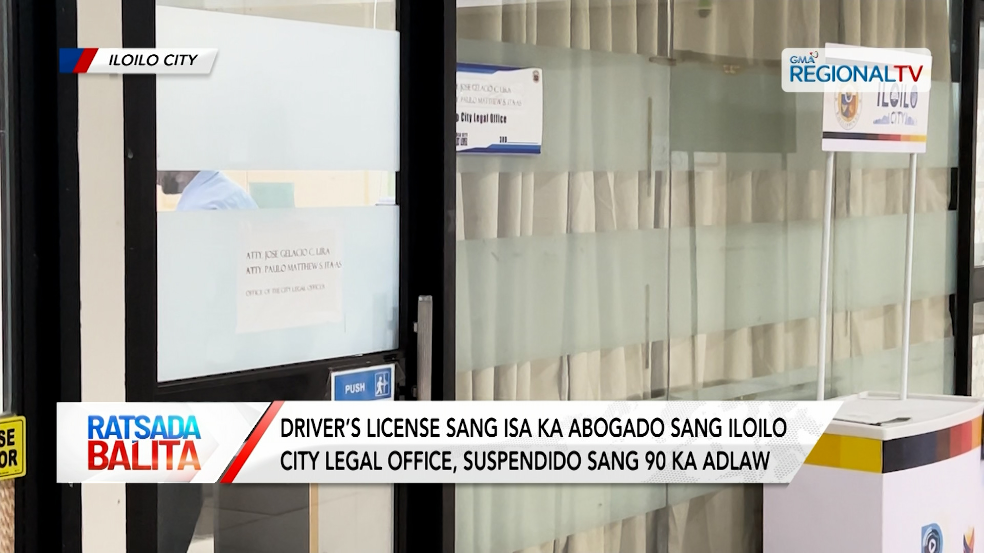 Driver’s license sang isa ka abogado sang Iloilo City Legal Office, gin-suspend | Ratsada Balita