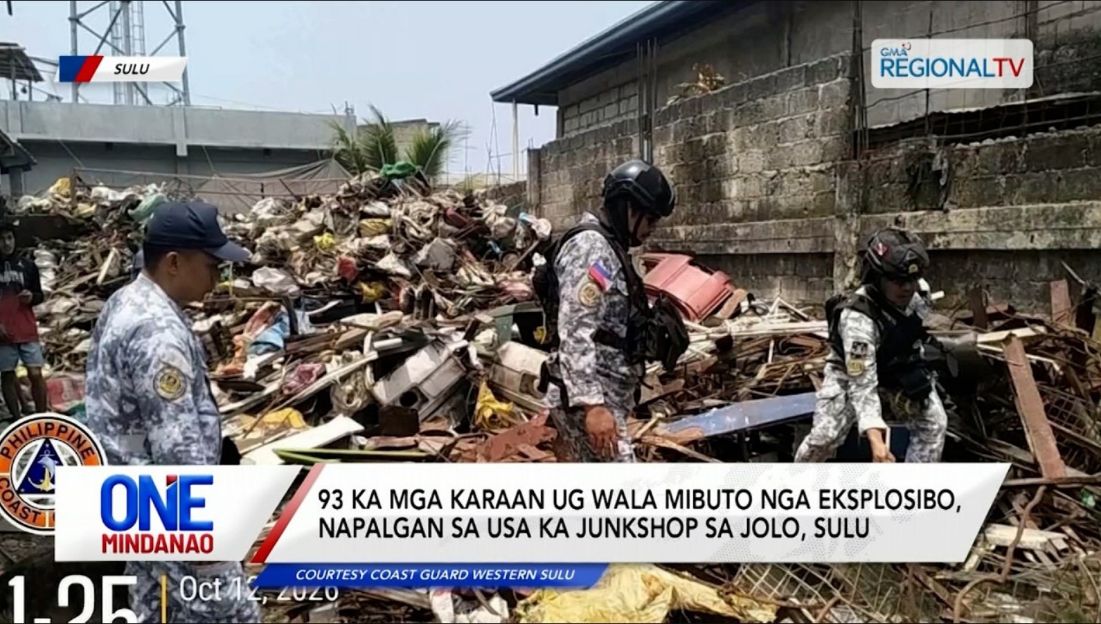 93 unexploded ordnance, napalgan sa junkshop sa Jolo, Sulu I One Mindanao