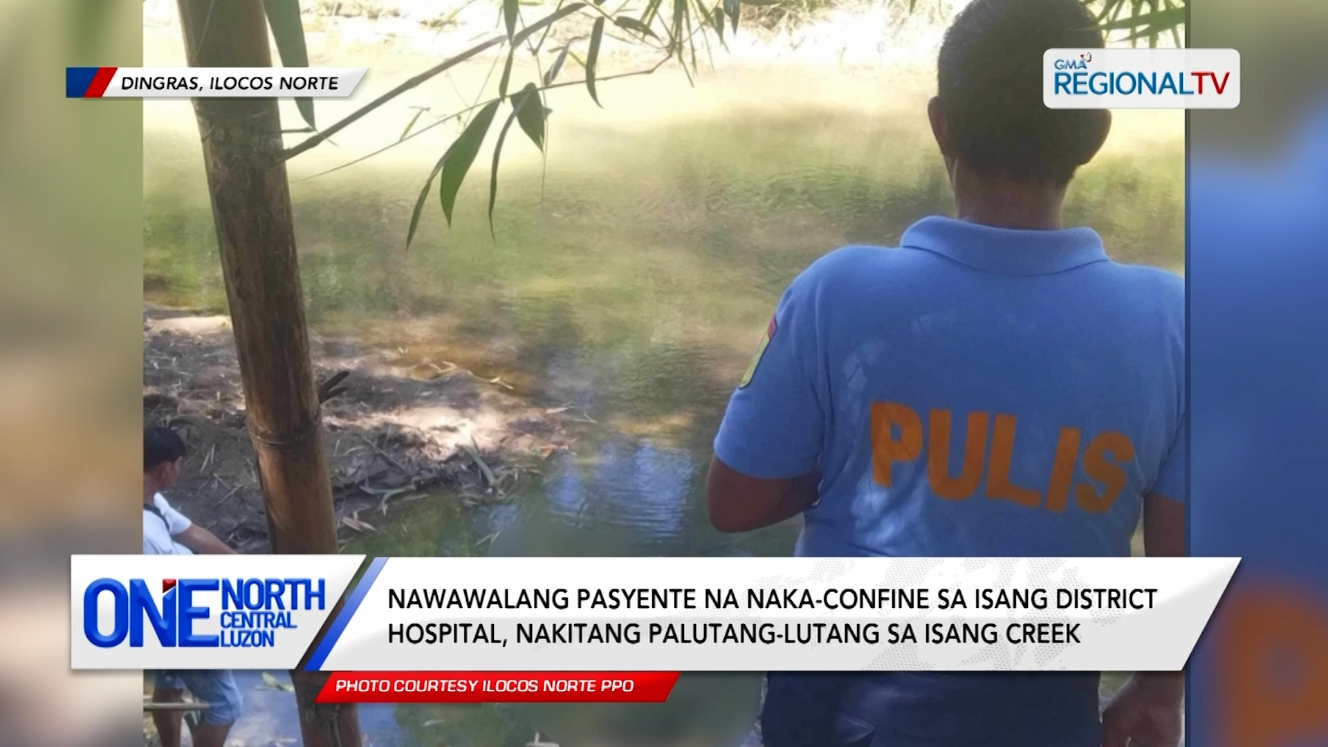 Bangkay ng isang lalaki, natagpuan sa creek sa Dingras, Ilocos Norte