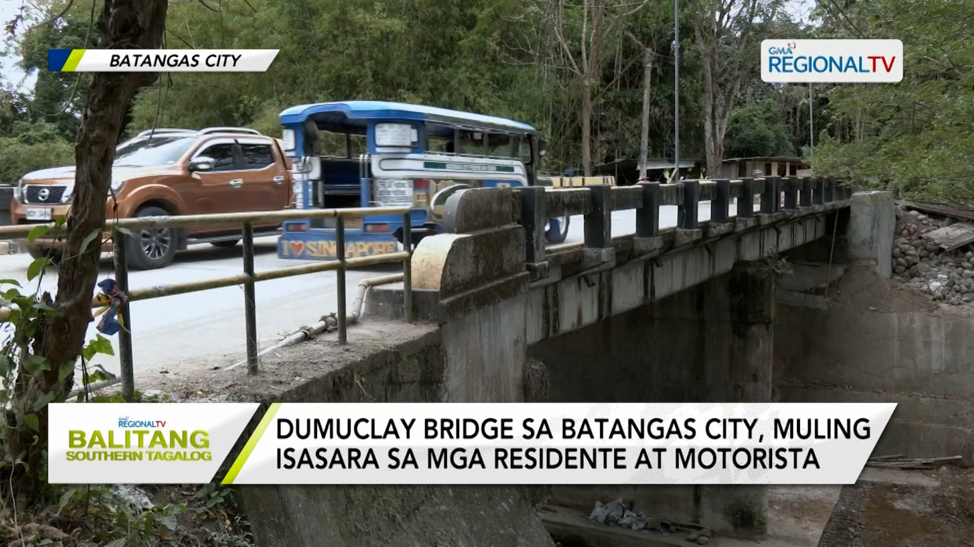 Dumuclay bridge sa Batangas City, muling isasara sa mga motorista