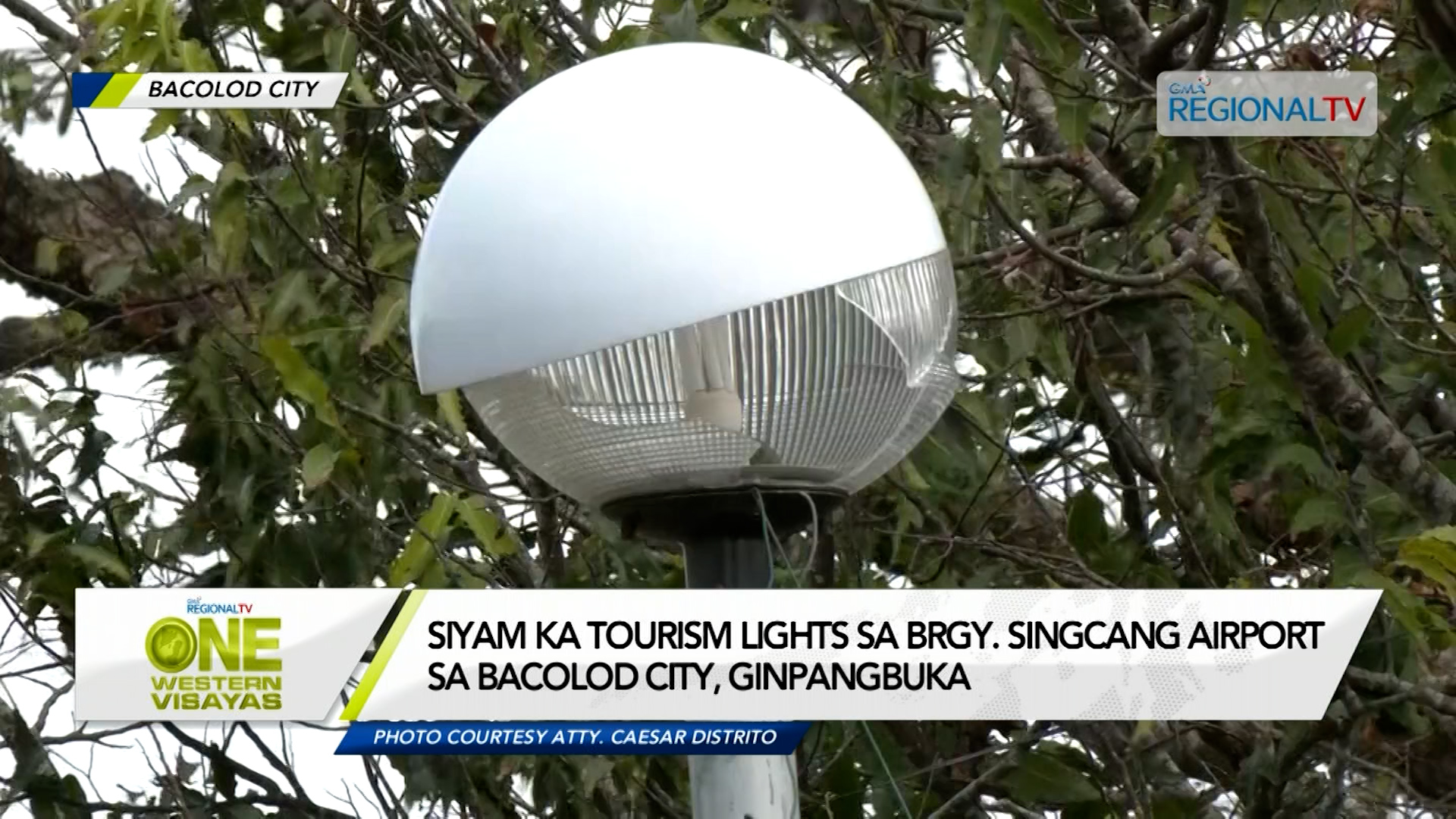 Siyam ka tourism lights sa Brgy. Singcang Airport sa Bacolod City, ginpangbuka