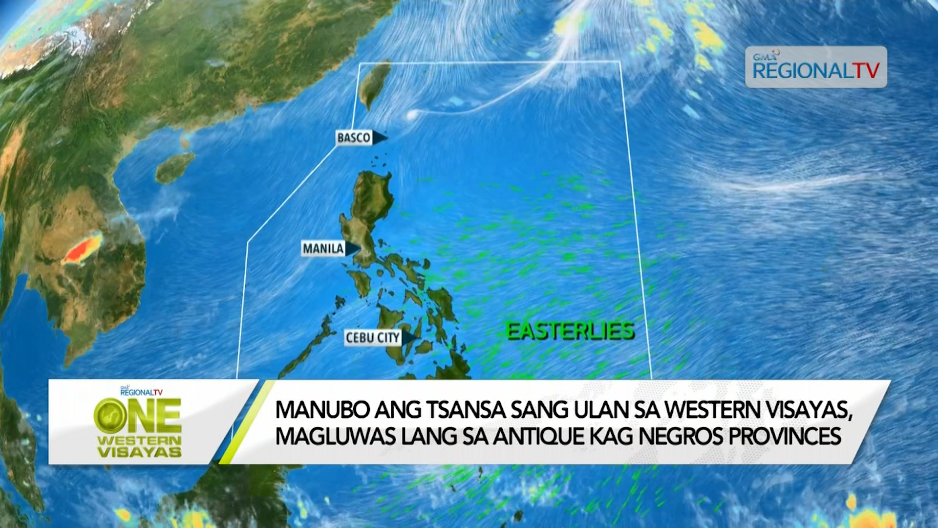 Manubo nga tsansa sang ulan sa pila ka bahin sang Western Visayas