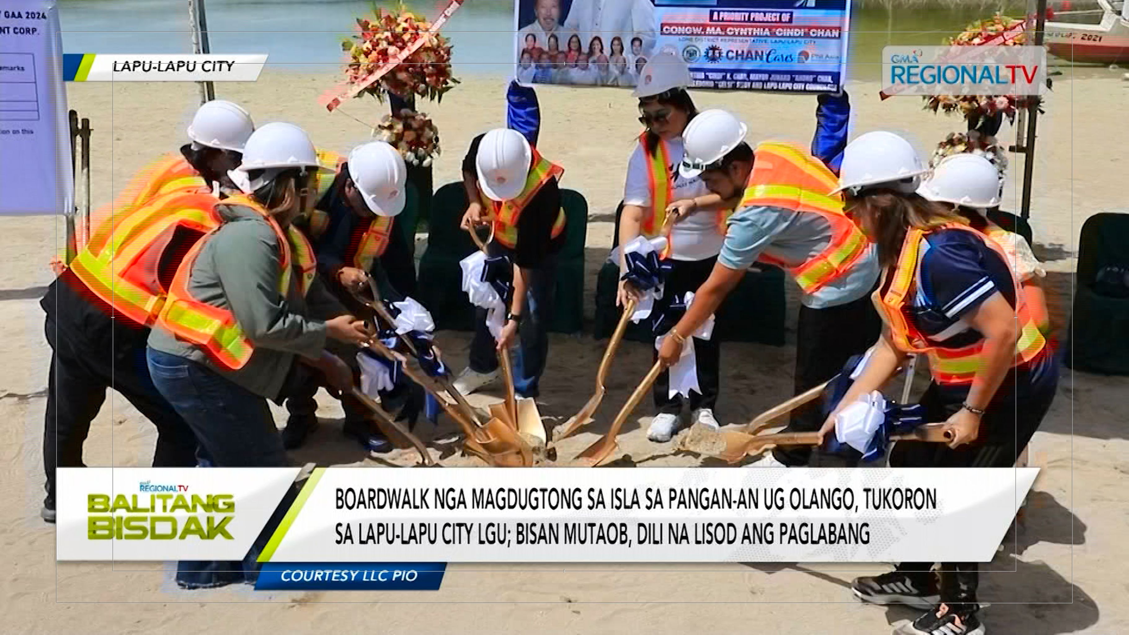 Boardwalk nga magdugtong sa mga isla sa Pangan-an ug Olango, tukoron