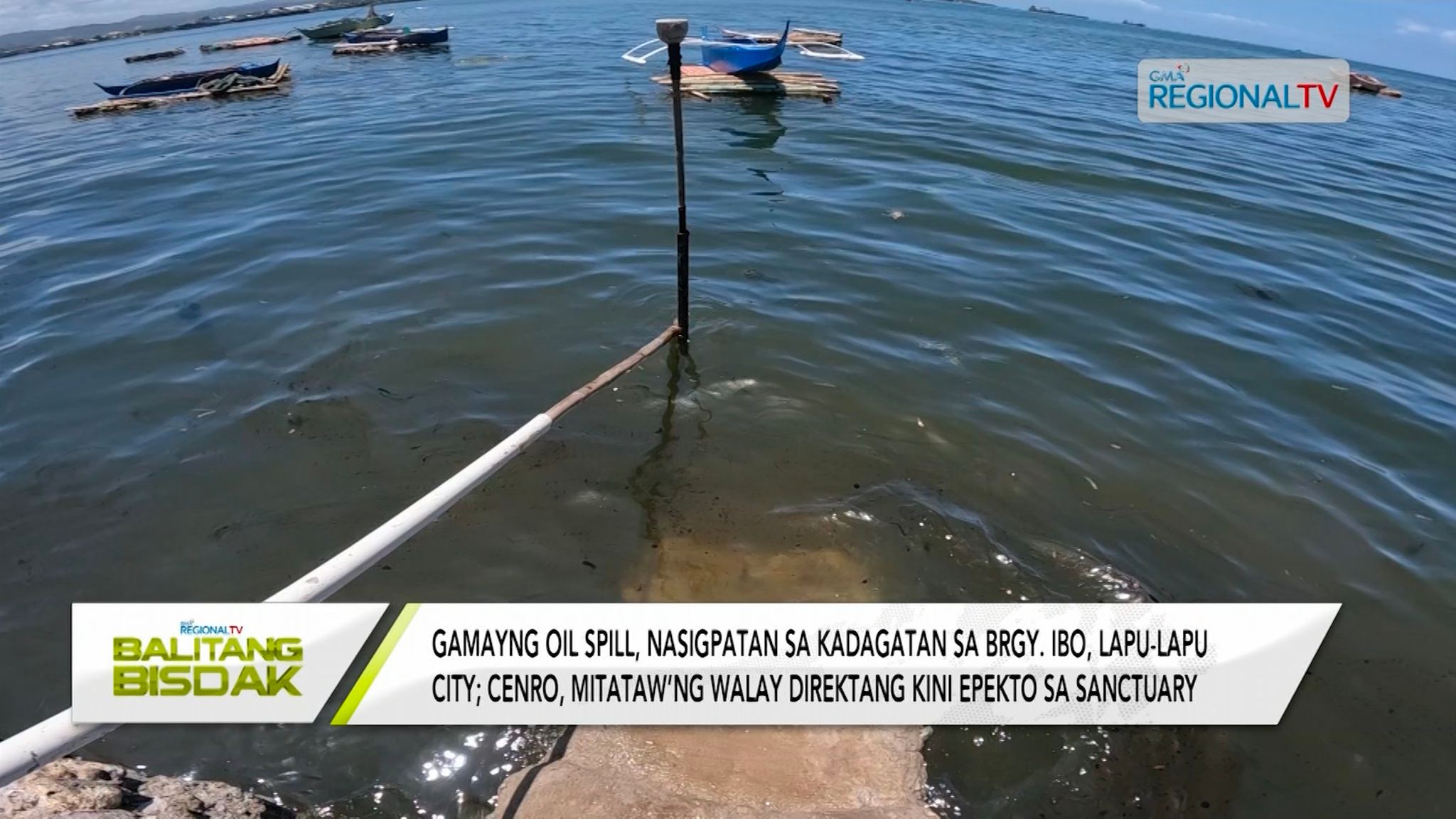 Oil Spill, nasigpatan sa kadagatan sa Brgy. Ibo, Lapu-Lapu City