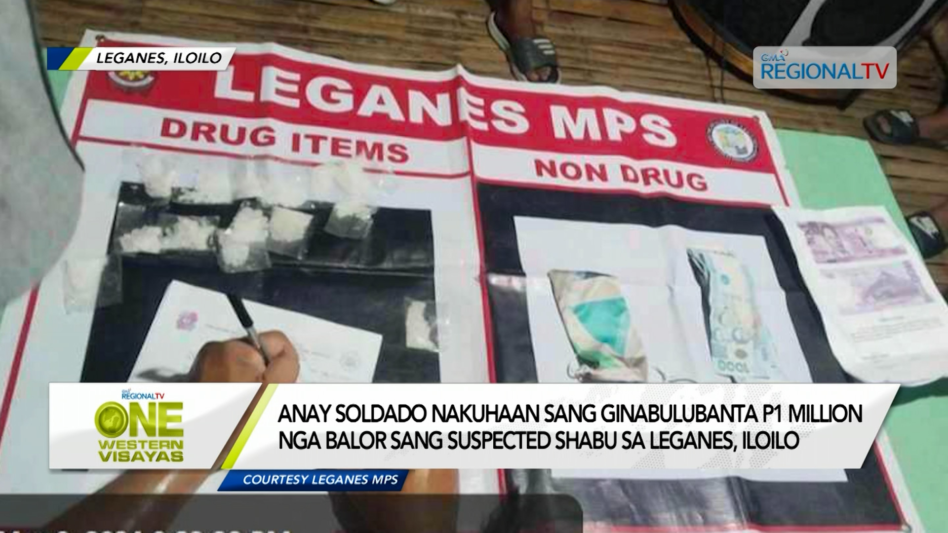 Anay soldado nakuhaan sang balor P1 million nga suspected shabu sa Leganes