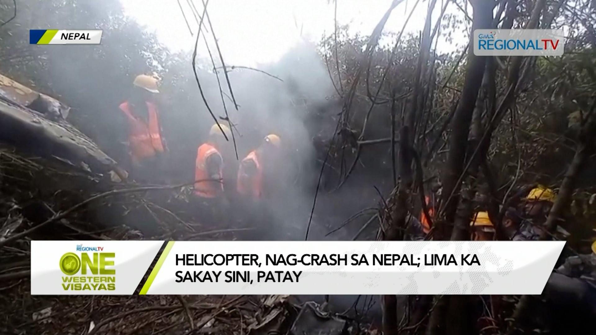 Helicopter, nag-crash sa Nepal; lima ka sakay sini, patay