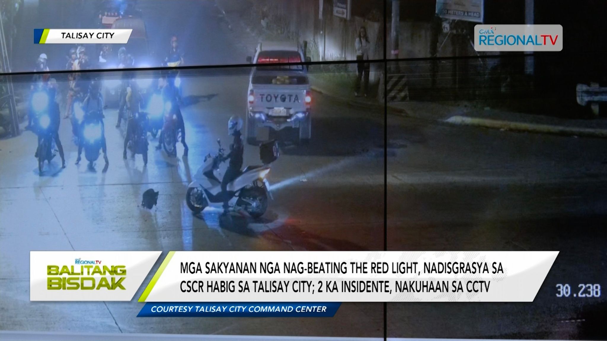 Nag-beating the red light sa CSCR, nadisgrasya; insidente, nahuli-cam