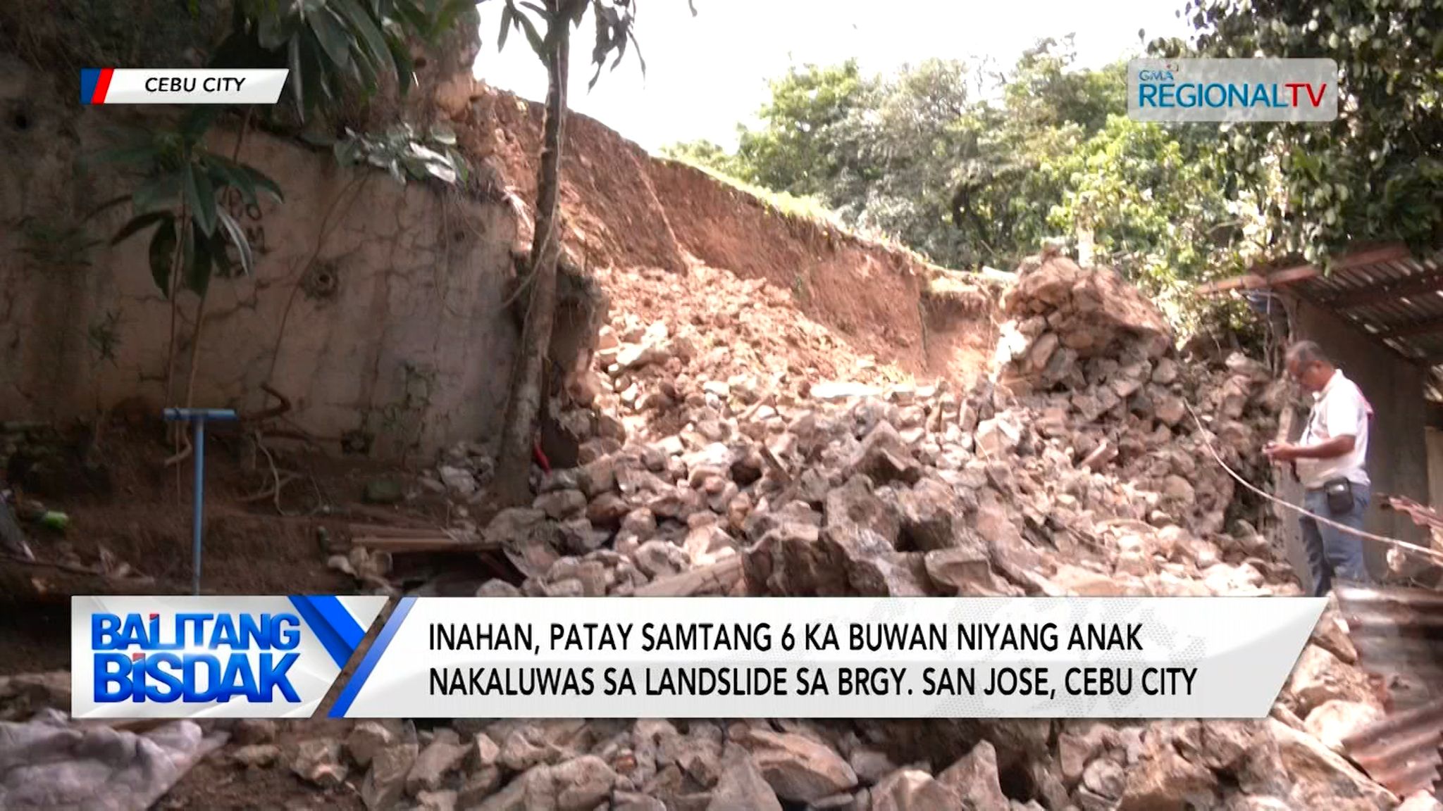 Inahang miluwas sa 6 ka buwan niyang anak, patay sa landslide sa Brgy. San Jose
