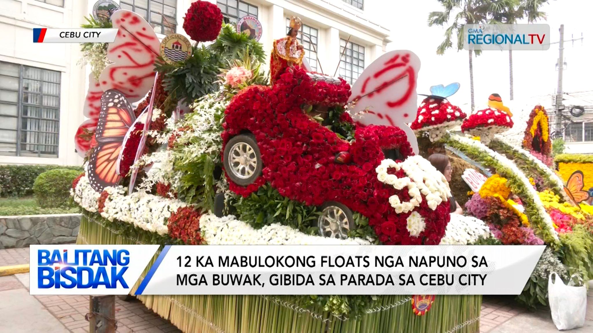 12 ka mabulokong floats nga napuno sa buwak, gibida sa Flower Festival 2024