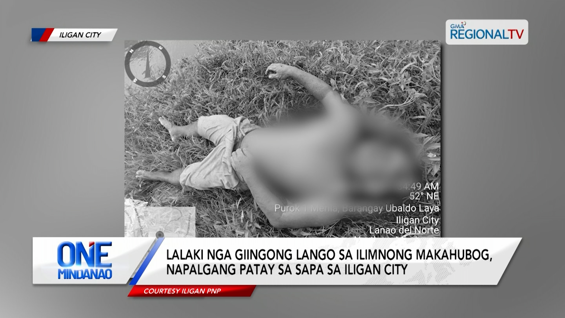Lalaki nga giingong lango sa ilimnong makahubog, napalgang patay sa Iligan City