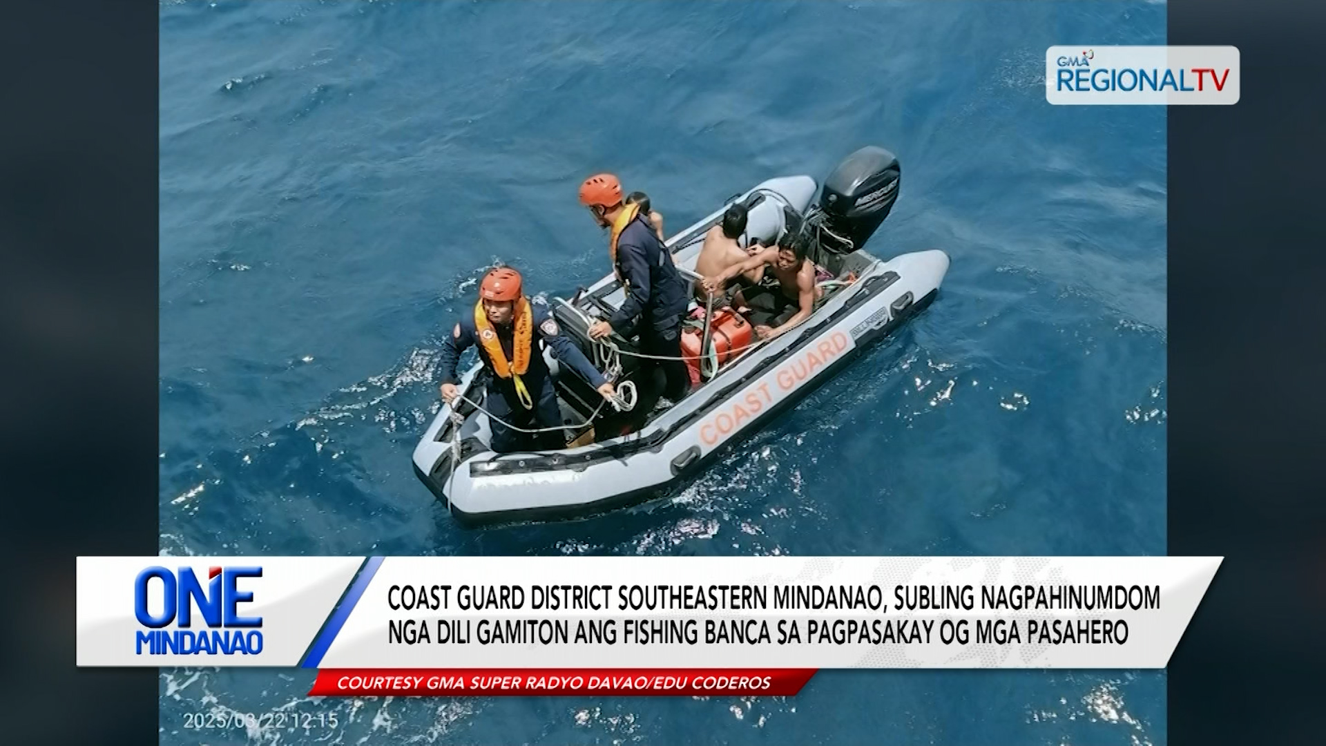 Coast Guard; dili gamiton ang fishing banca sa pagpasakay og mga pasahero