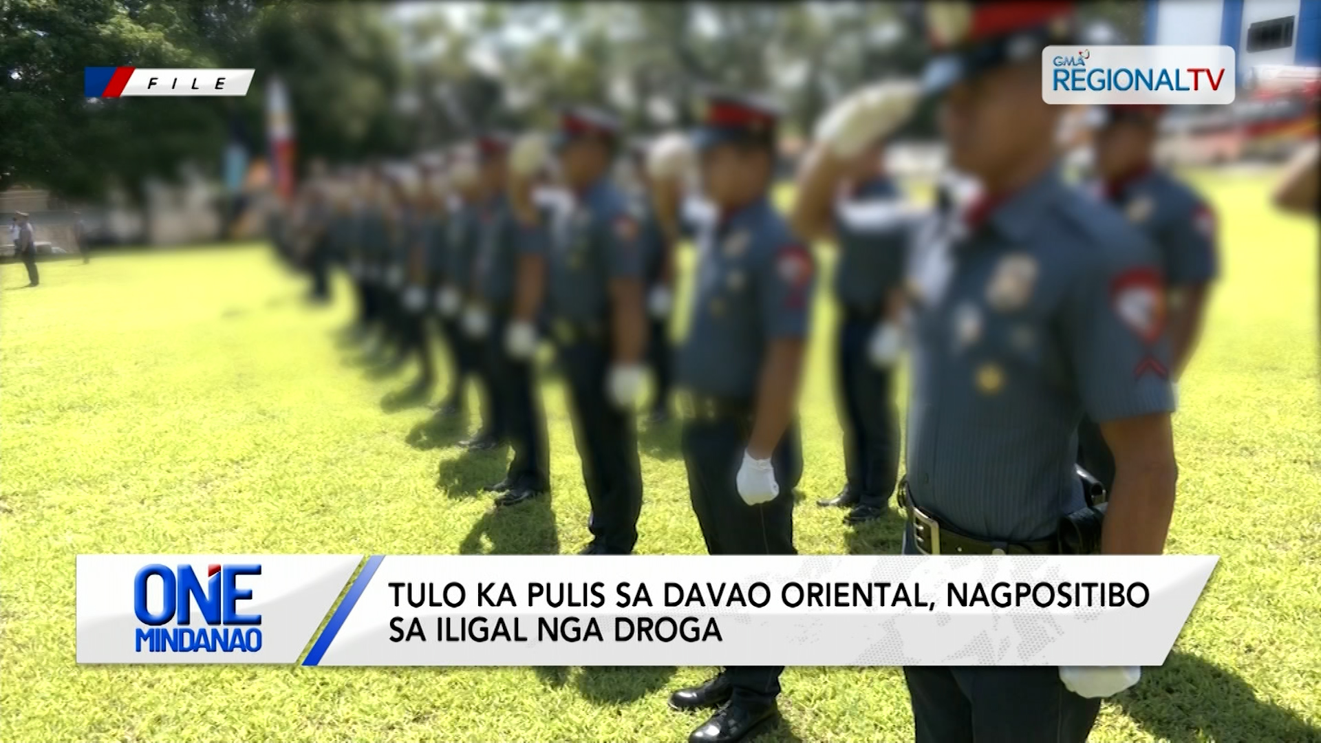 Tulo ka pulis sa Davao Oriental, nagpositibo sa iligal nga droga