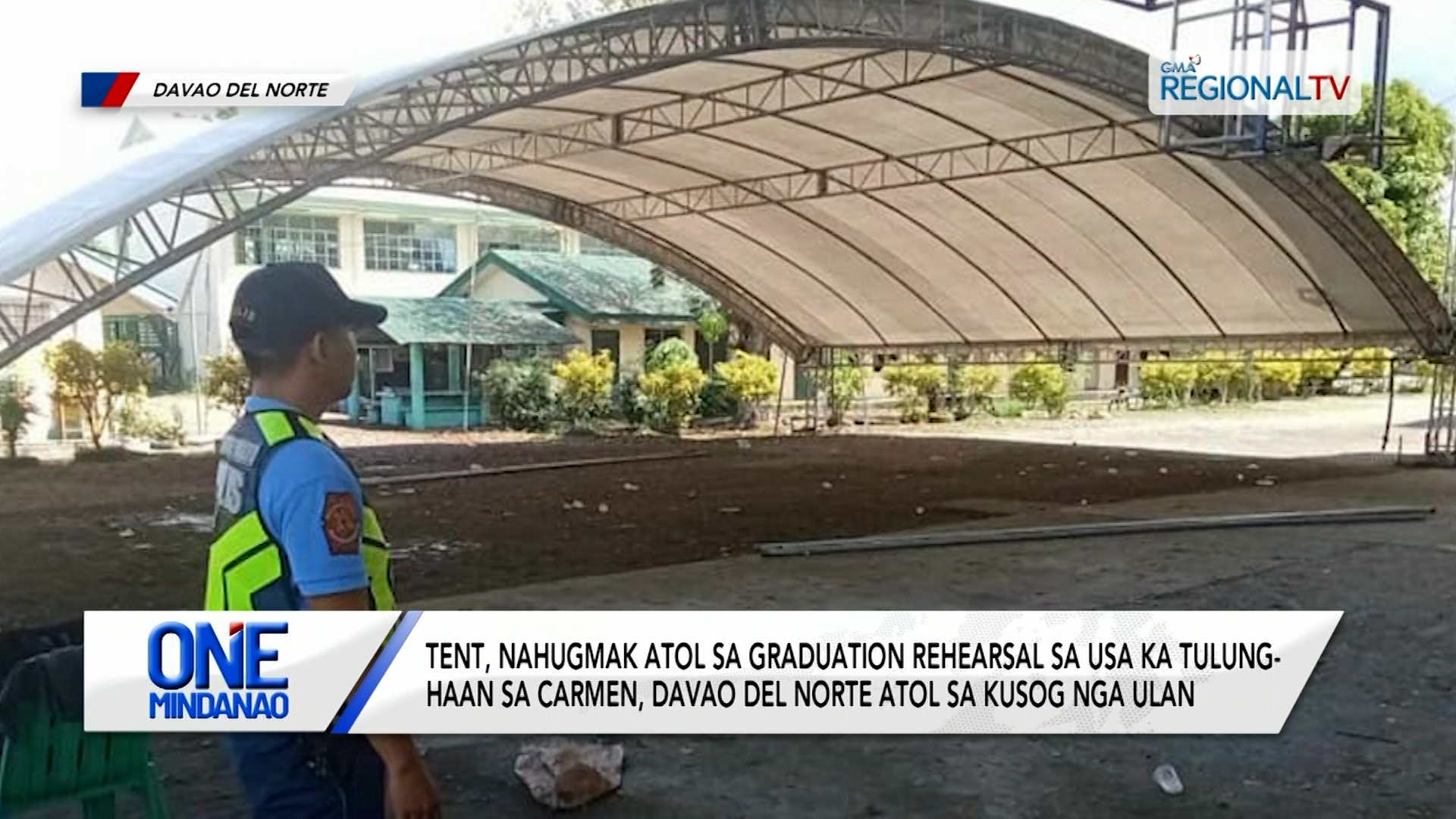 Tent, nahugmak sa usa ka tulunghaan sa Carmen, Davao del Norte