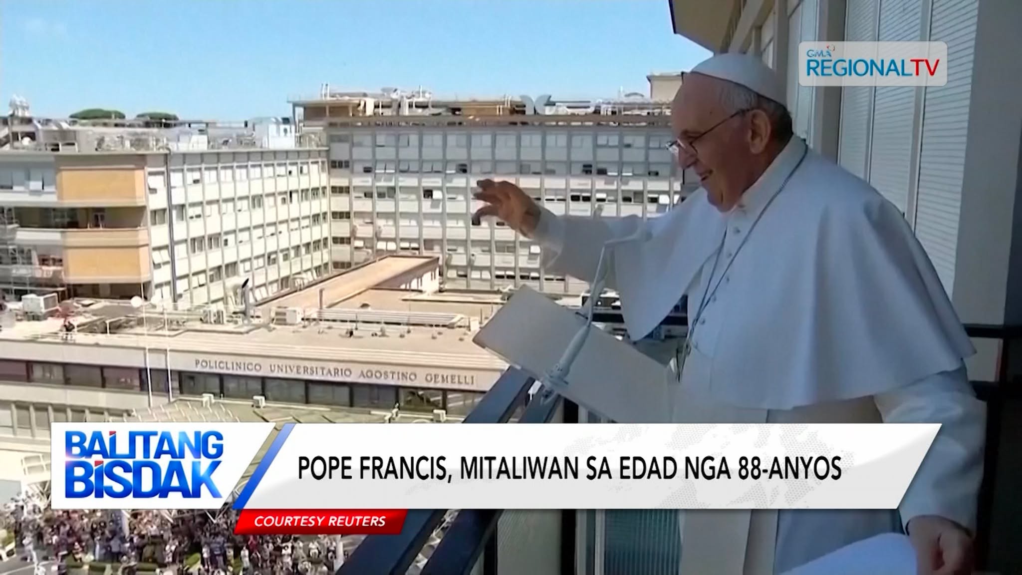 Pope Francis, mipanaw sa edad nga 88-anyos