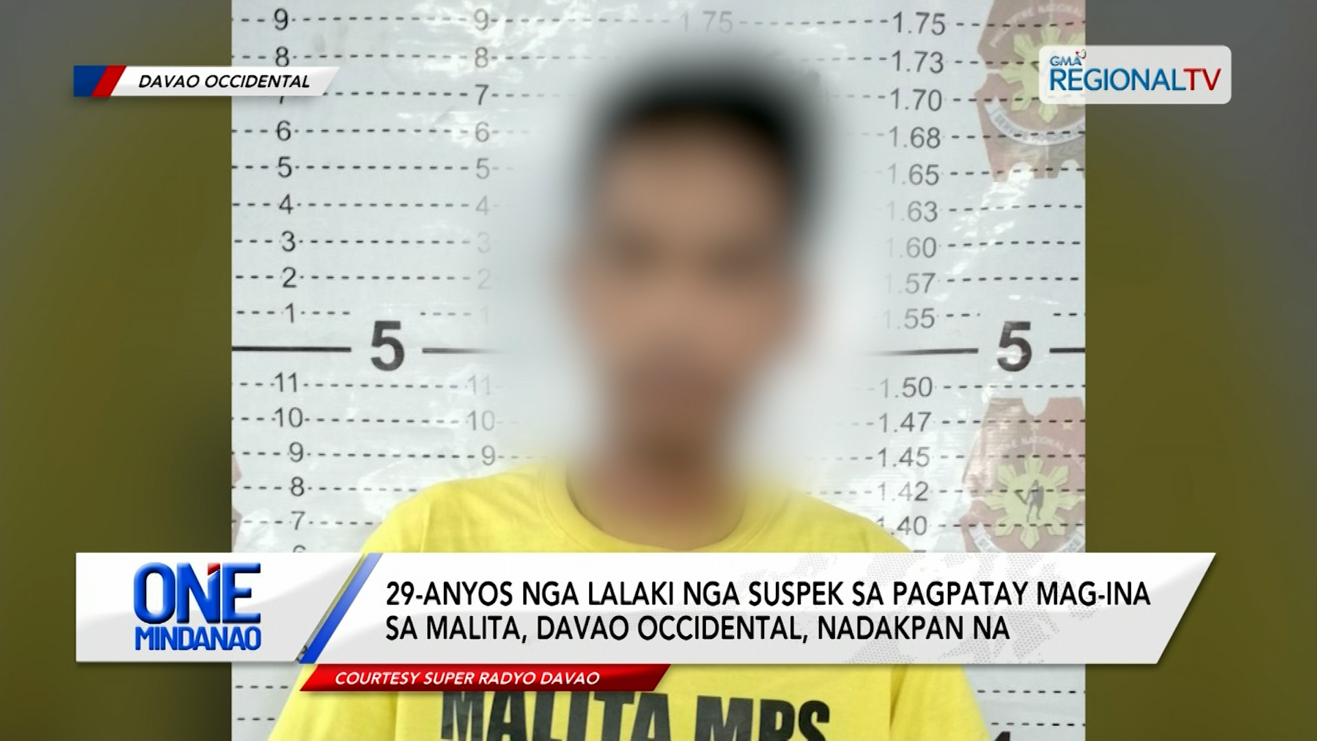 29-anyos nga lalaki nga mipatay sa mag-inahan sa Davao Occidental, nadakpan na