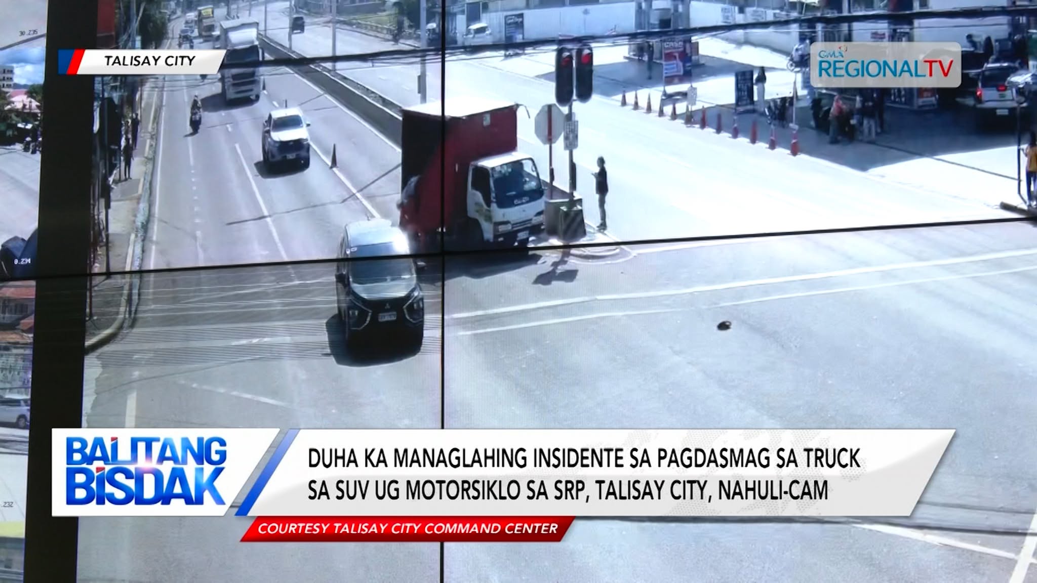 2 ka managlahing insidente sa pagdasmag sa truck sa SUV ug motorsiklo, nahuli-cam