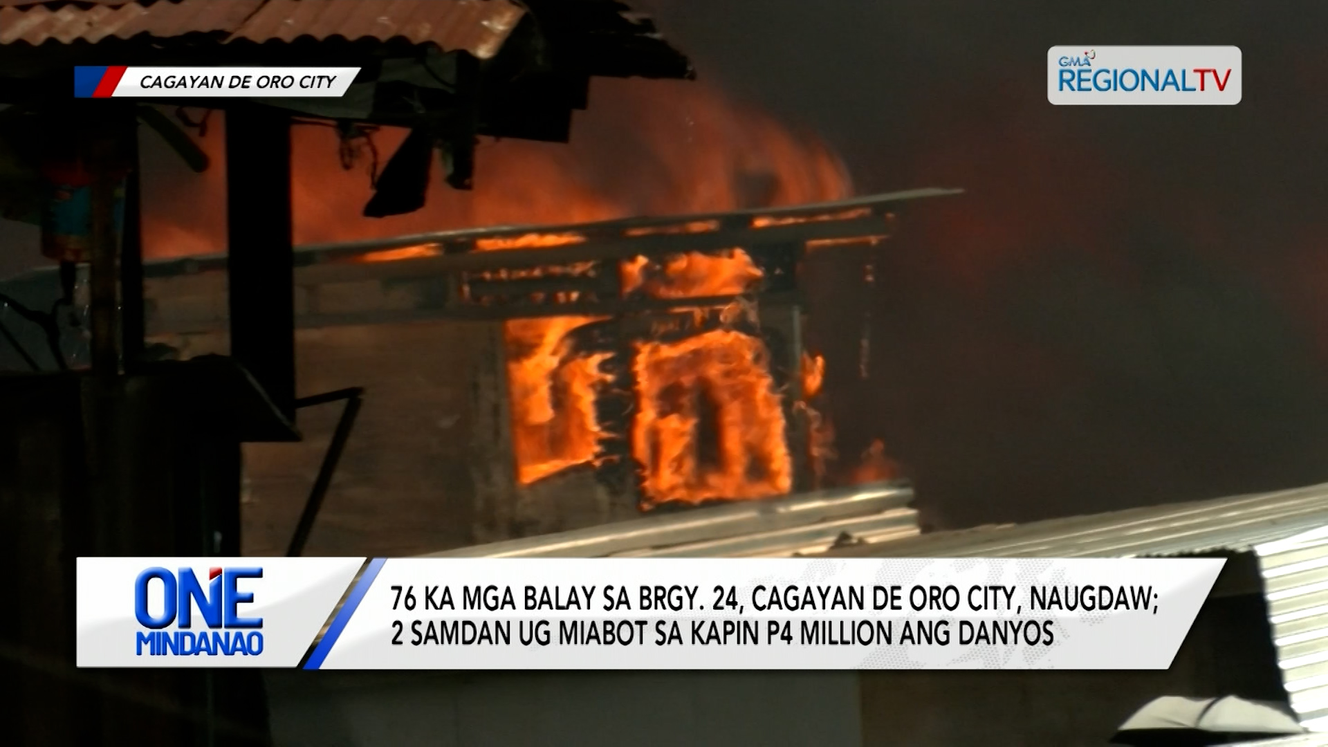 76 ka mga balay sa Brgy. 24, Cagayan de Oro City, naugdaw