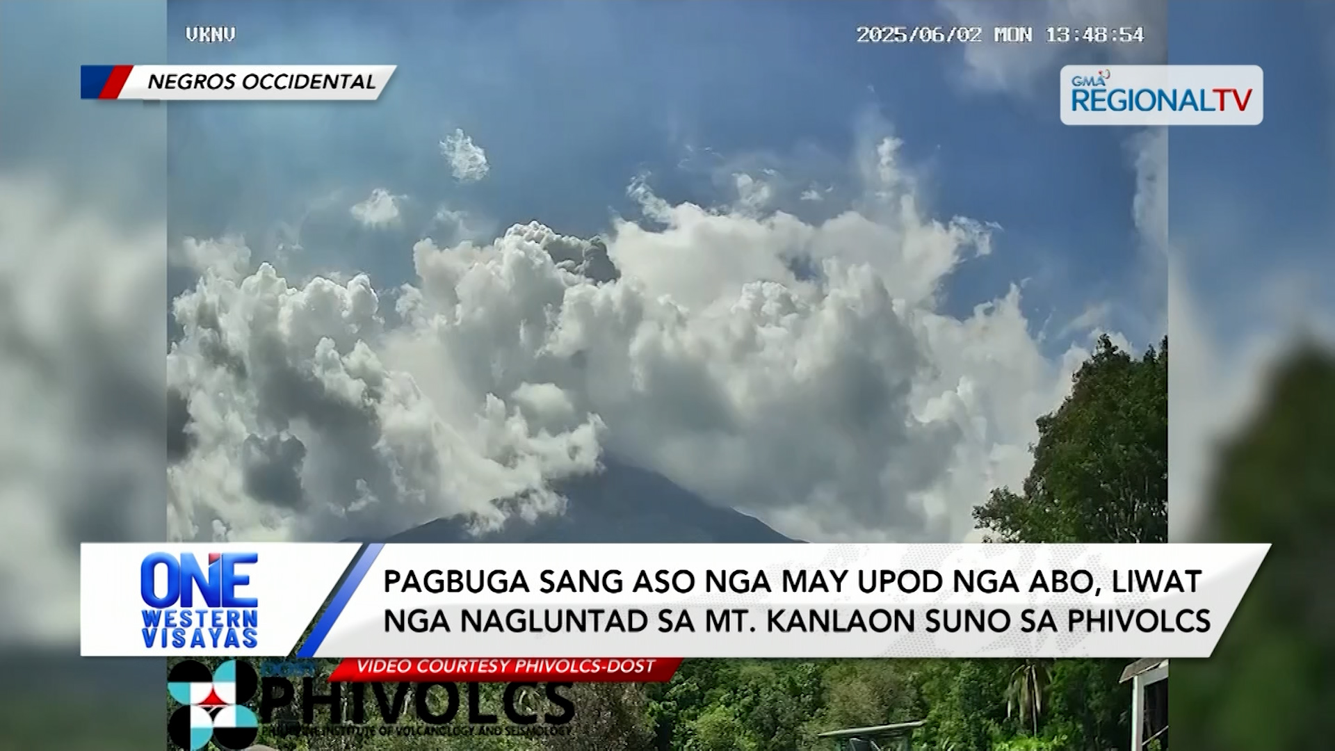 Pagbuga sang aso nga may upod nga abo, liwat nga nagluntad sa Mt. Kanlaon