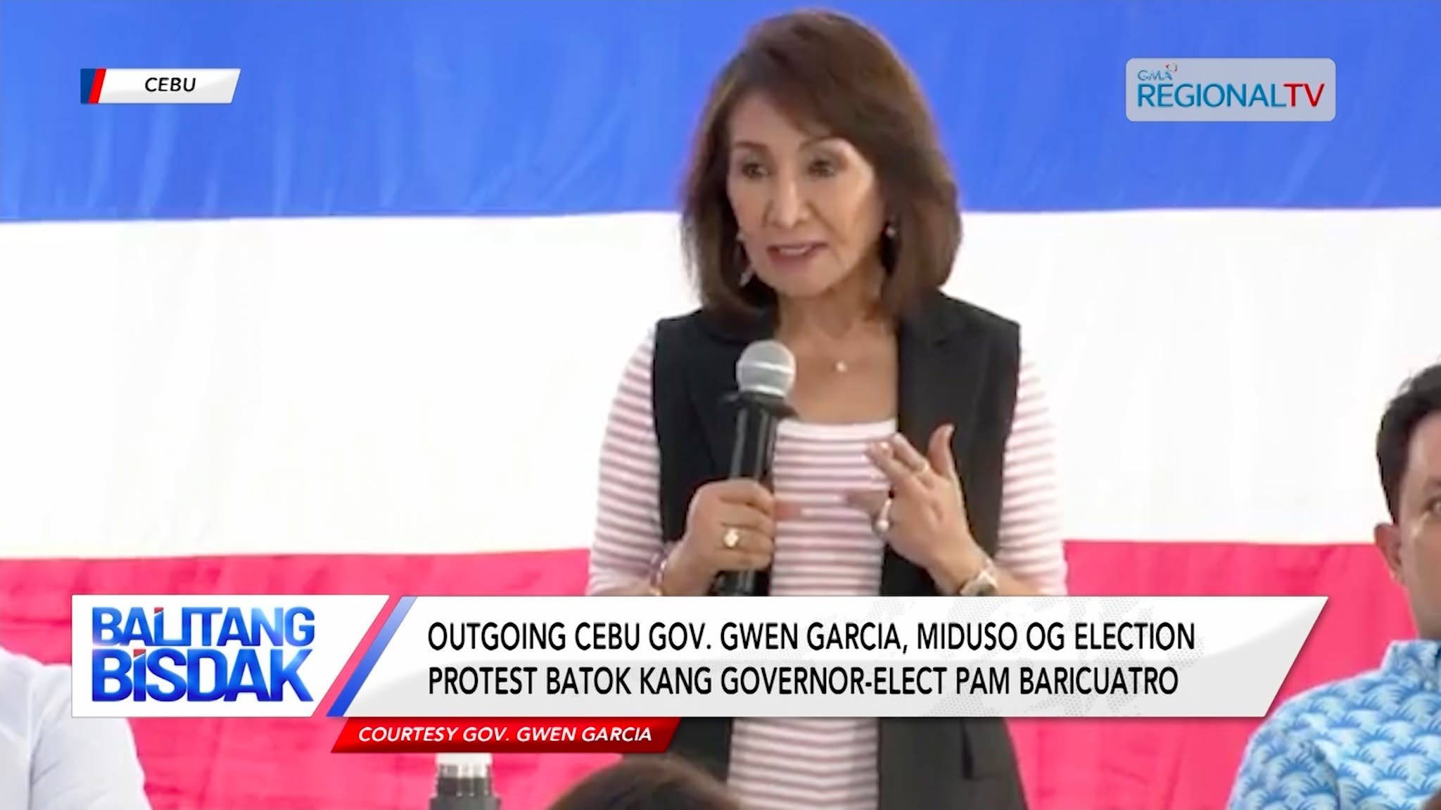 Outgoing Cebu Gov. Gwen Garcia, miduso og election protest batok sa kaatbang