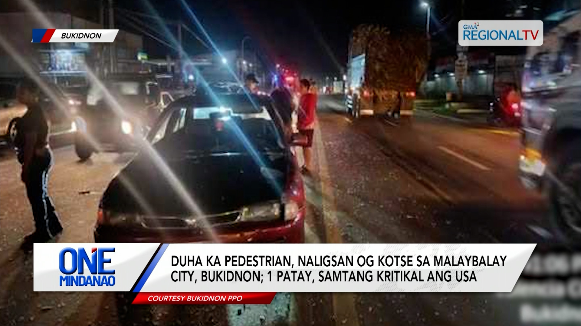 Duha ka pedestrian, naligsan og kotse sa Malaybalay City, Bukidnon