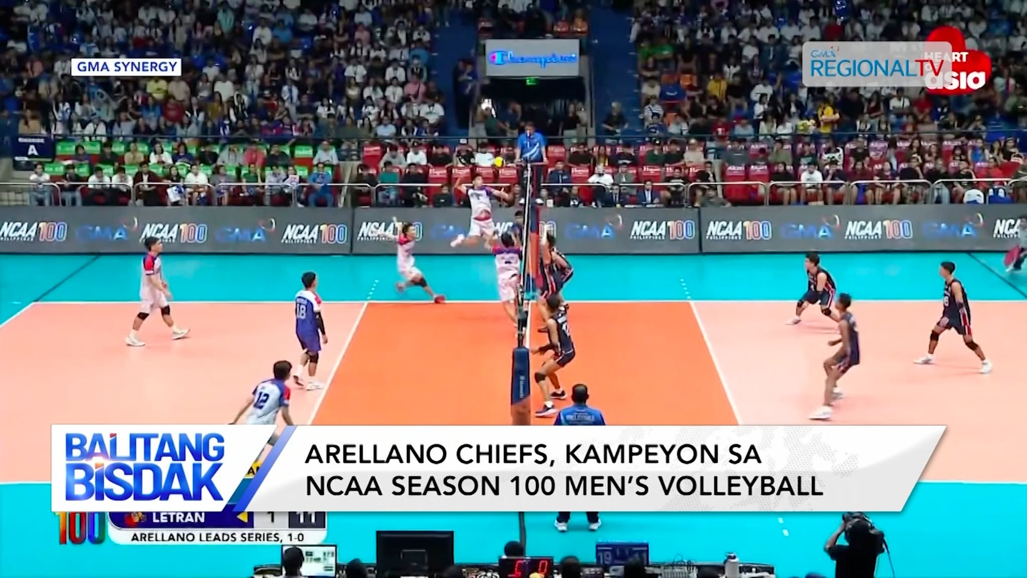 Arellano Chiefs ug Benilde Lady Blazers, kampeyon sa NCAA season 100 volleyball