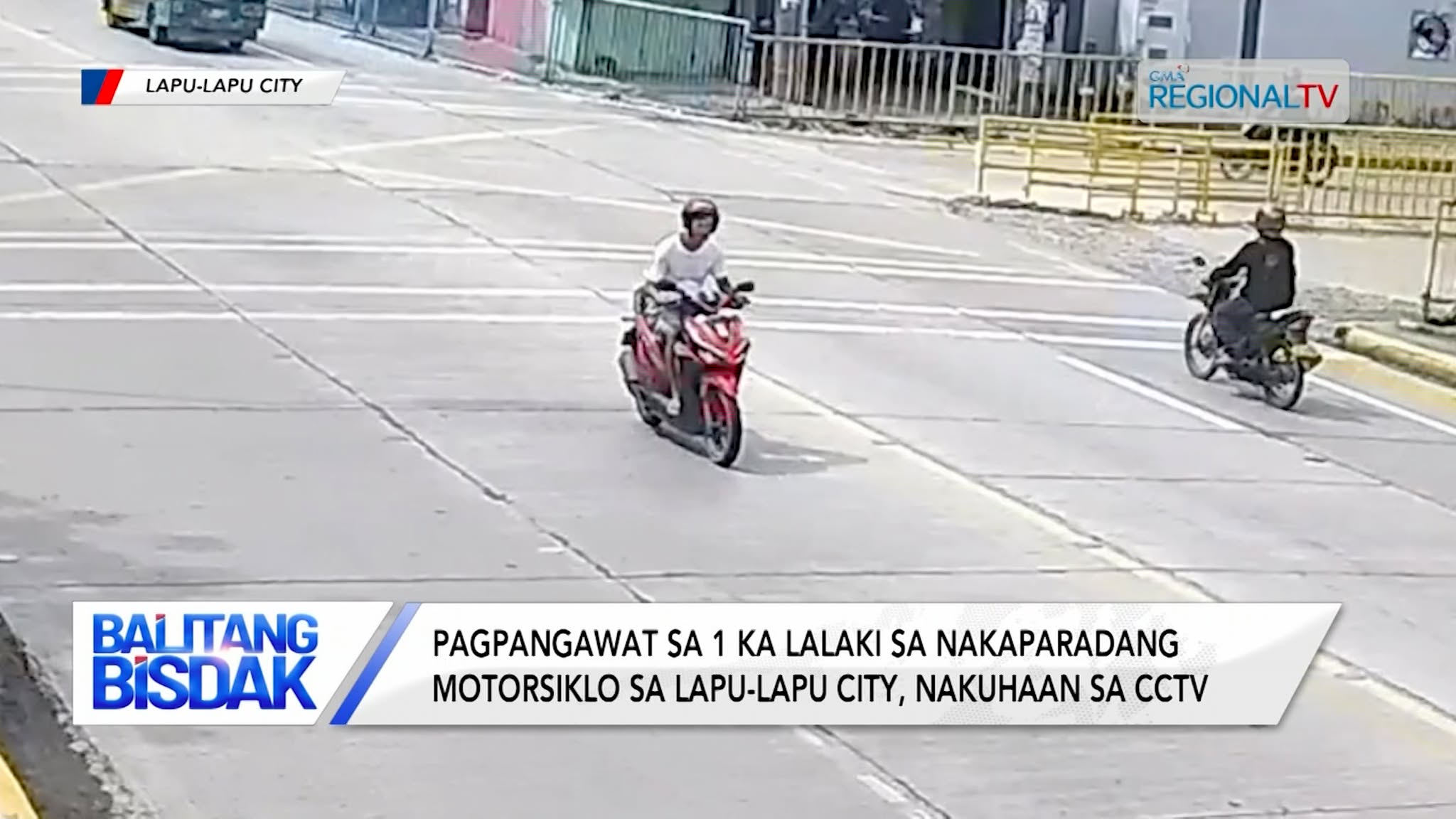 Pagpangawat sa 1 ka lalaki sa nakaparadang motorsiklo sa Lapu-Lapu City, nahuli-cam