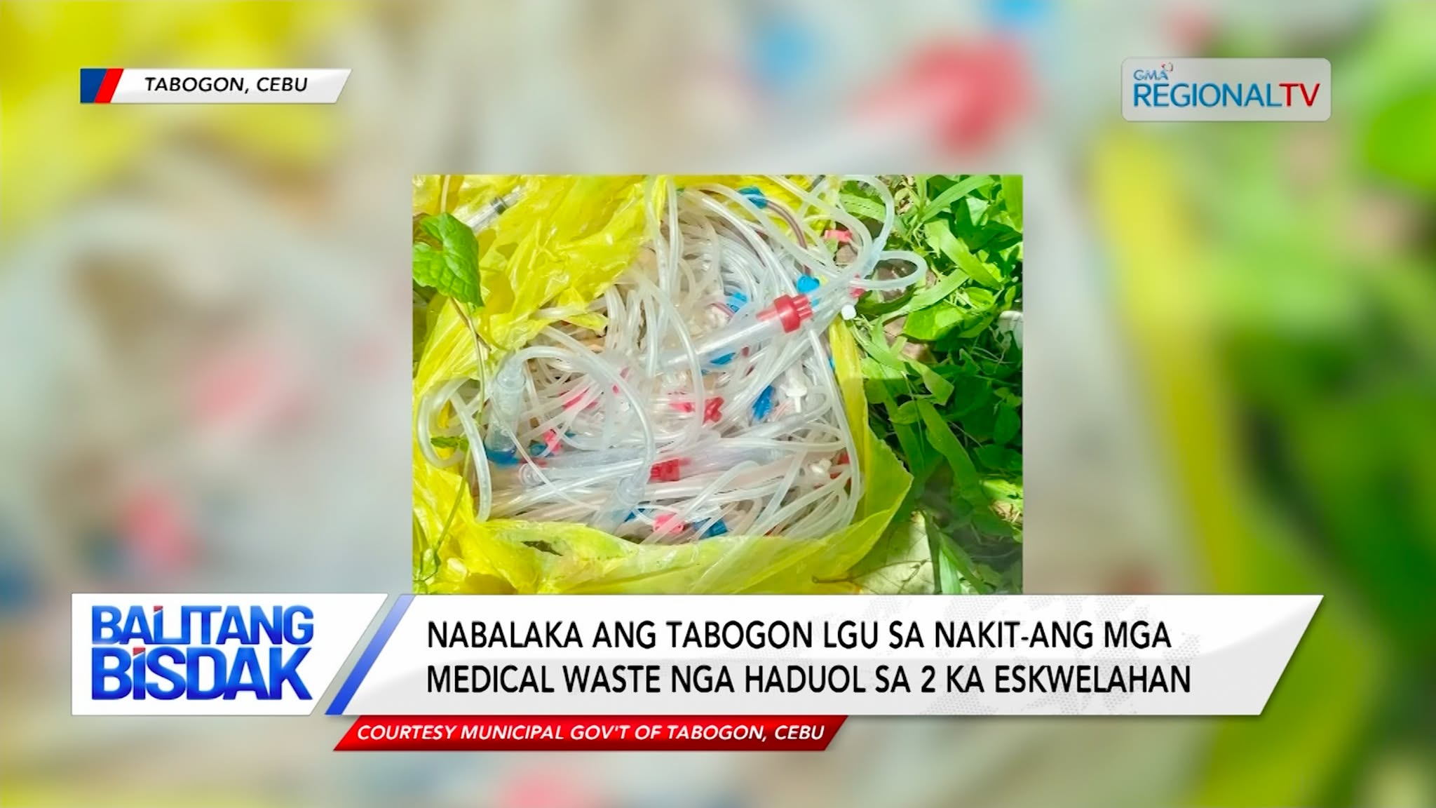 Mga gilabay’ng medical waste, nakit-an haduol sa 2 ka eskwelahan sa Tabogon