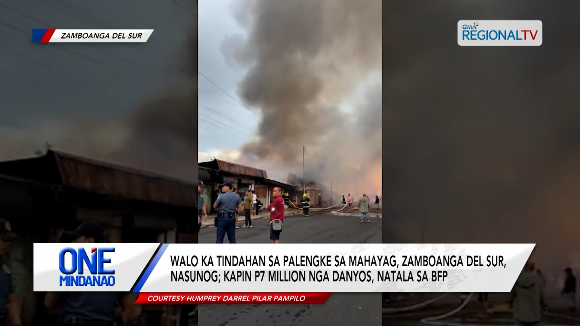 Walo ka tindahan sa palengke sa Mahayag, Zamboanga del Sur, nasunog