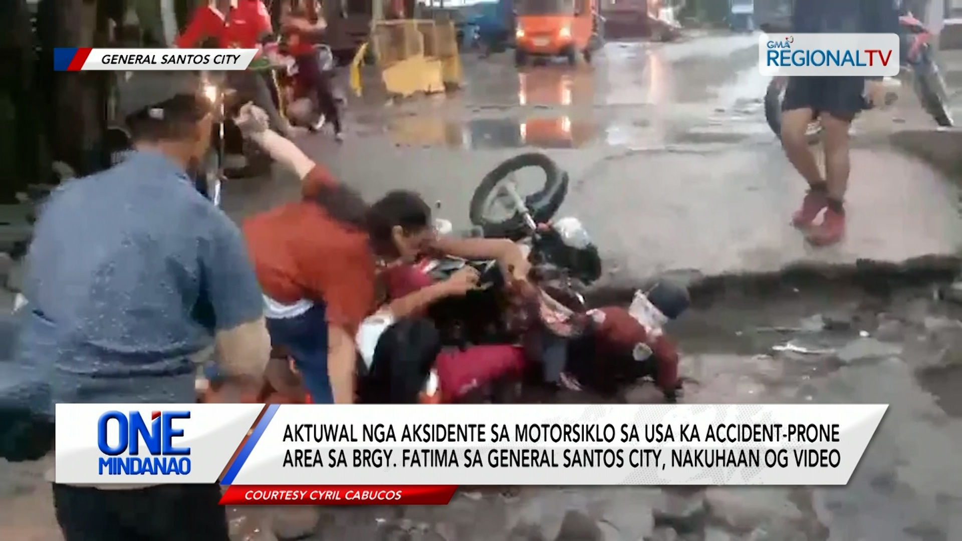 Aktuwal nga aksidente sa motorsiklo sa General Santos City, nakuhaan og video