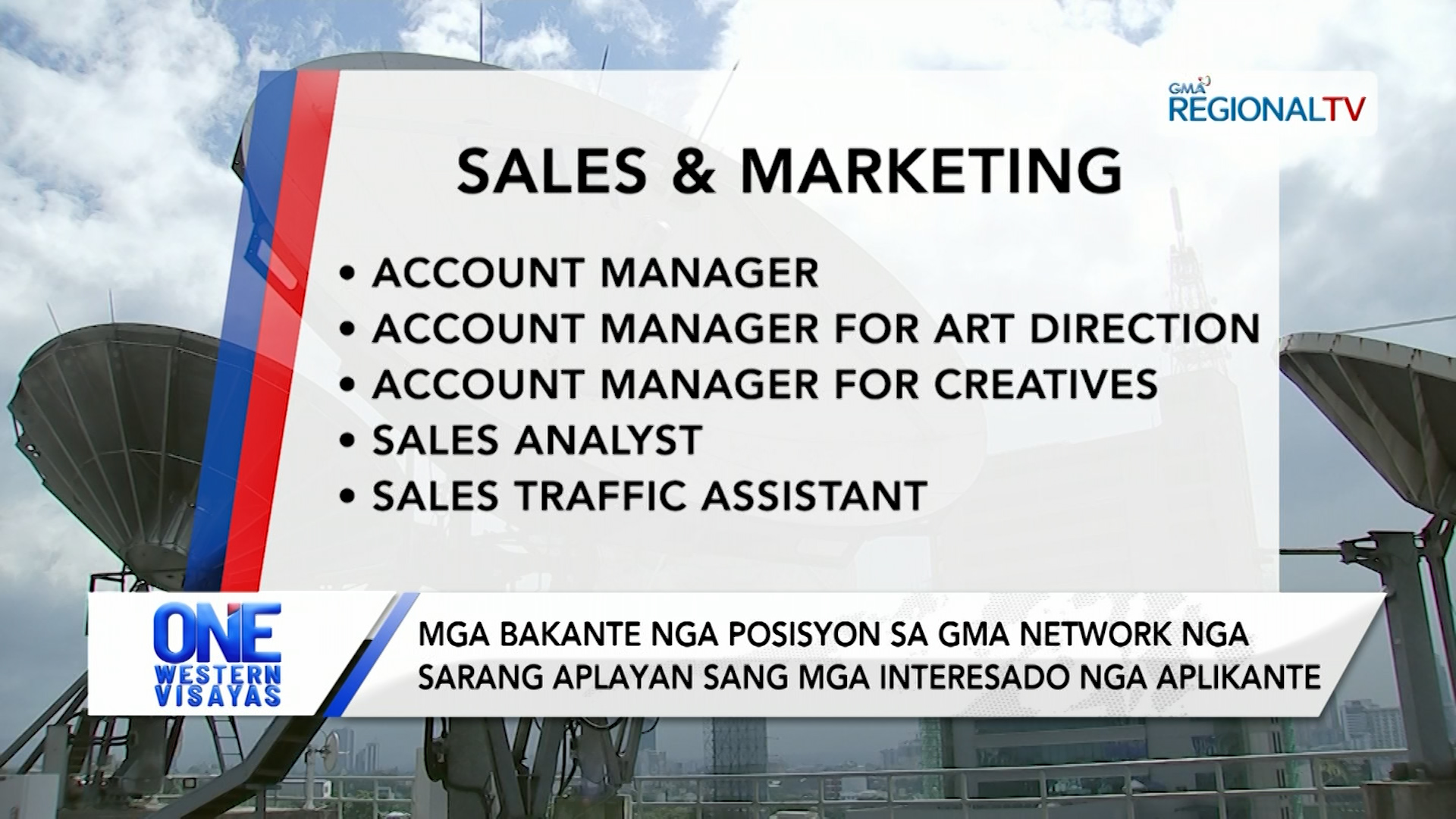 Mga bakante nga posisyon sa GMA Network nga sarang aplayan