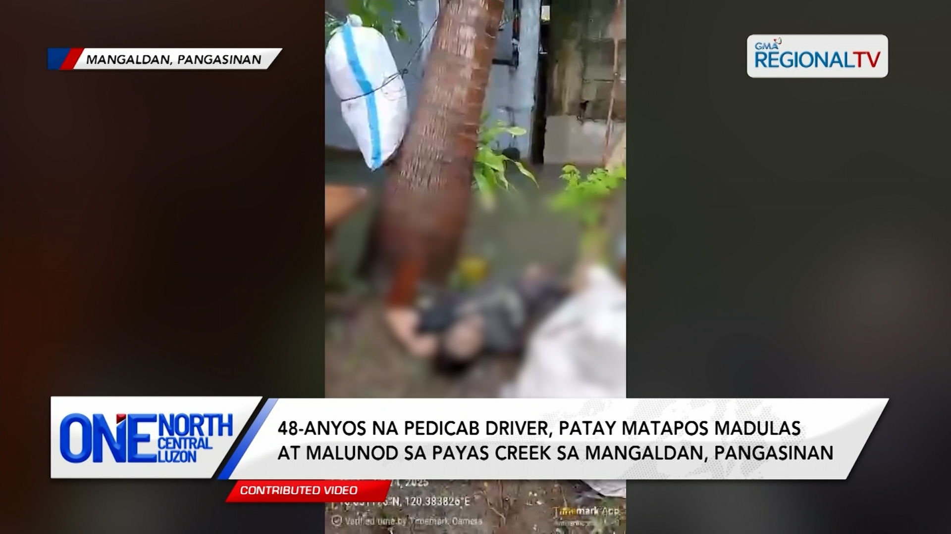 Pedicab driver, patay matapos madulas at malunod sa Payas creek | One North Central Luzon