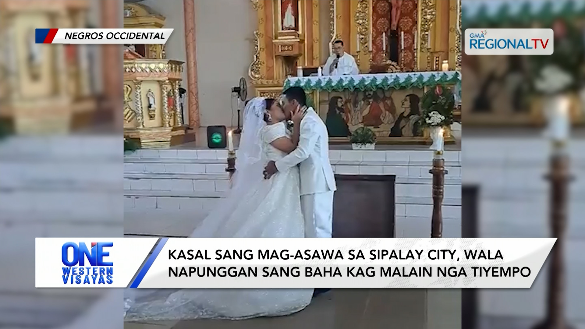 Kasal sang mag-asawa sa Sipalay City, wala napunggan sang baha kag ulan | One Western Visayas