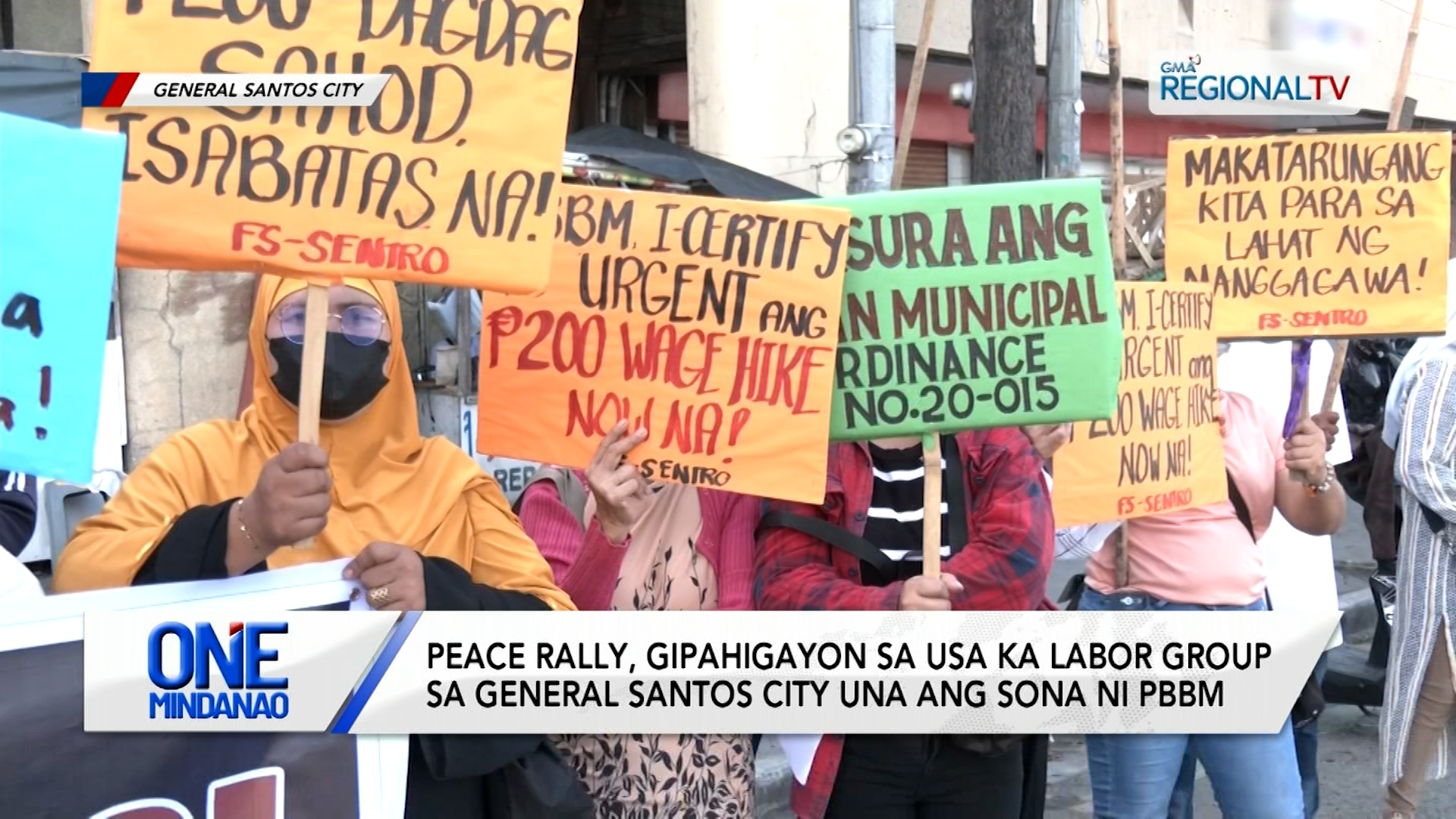 Labor groups sa General Santos City, nag-rally una ang SONA ni PBBM | One Mindanao