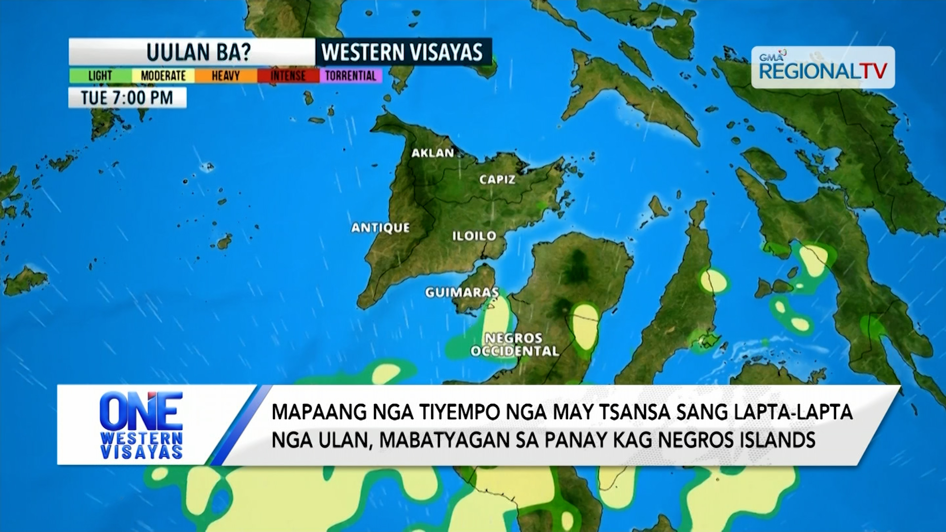 Mapaang nga tiyempo nga may tsansa sang lapta-lapta nga ulan | One Western Visayas