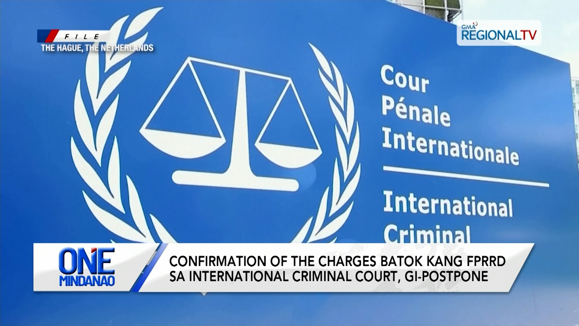 Confirmation of the Charges batok kang FPRRD sa ICC, gi-postpone | One Mindanao