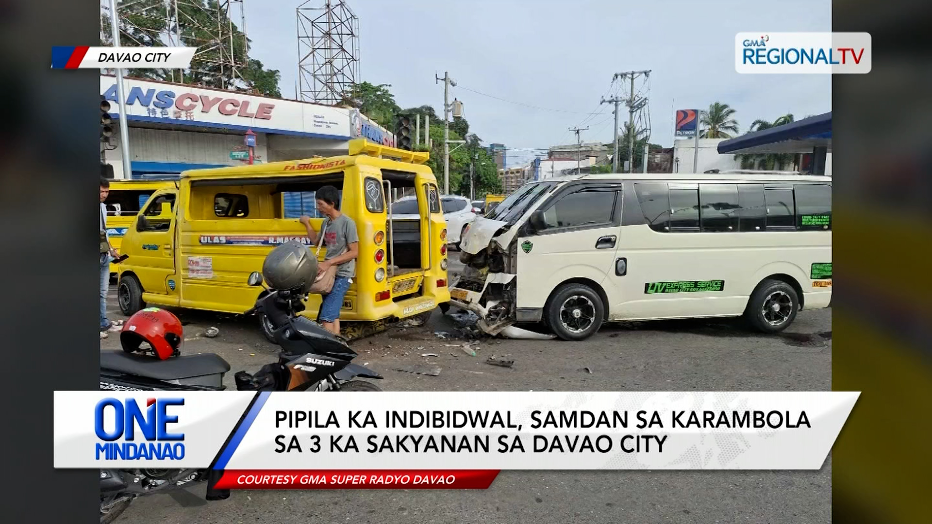 Pipila ka indibidwal, samdan sa karambola sa 3 ka sakyanan | One Mindanao