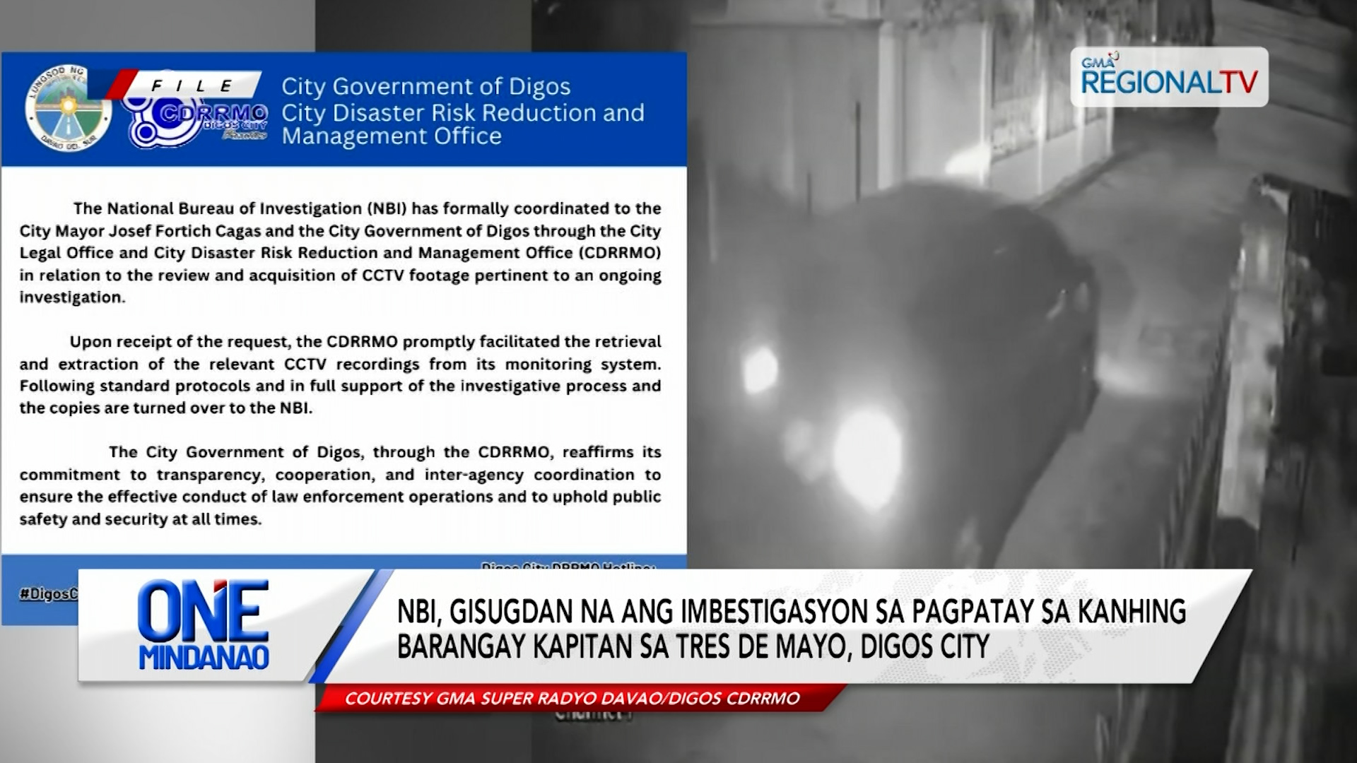 NBI, gisugdan na ang imbestigasyon sa pagpatay sa anhing barangay kapitan | One Mindanao