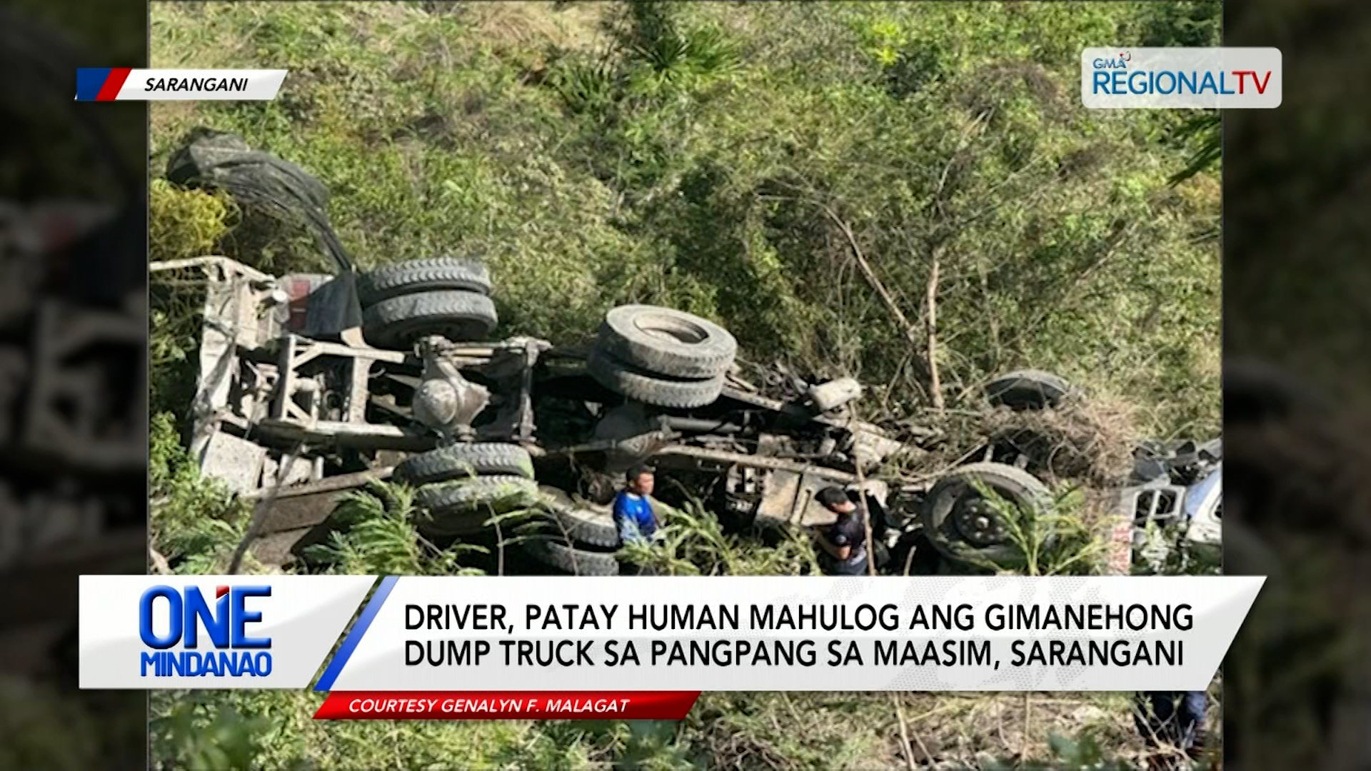 Driver, patay human mahulog ang gimanehong dump truck sa pangpang | One Mindanao