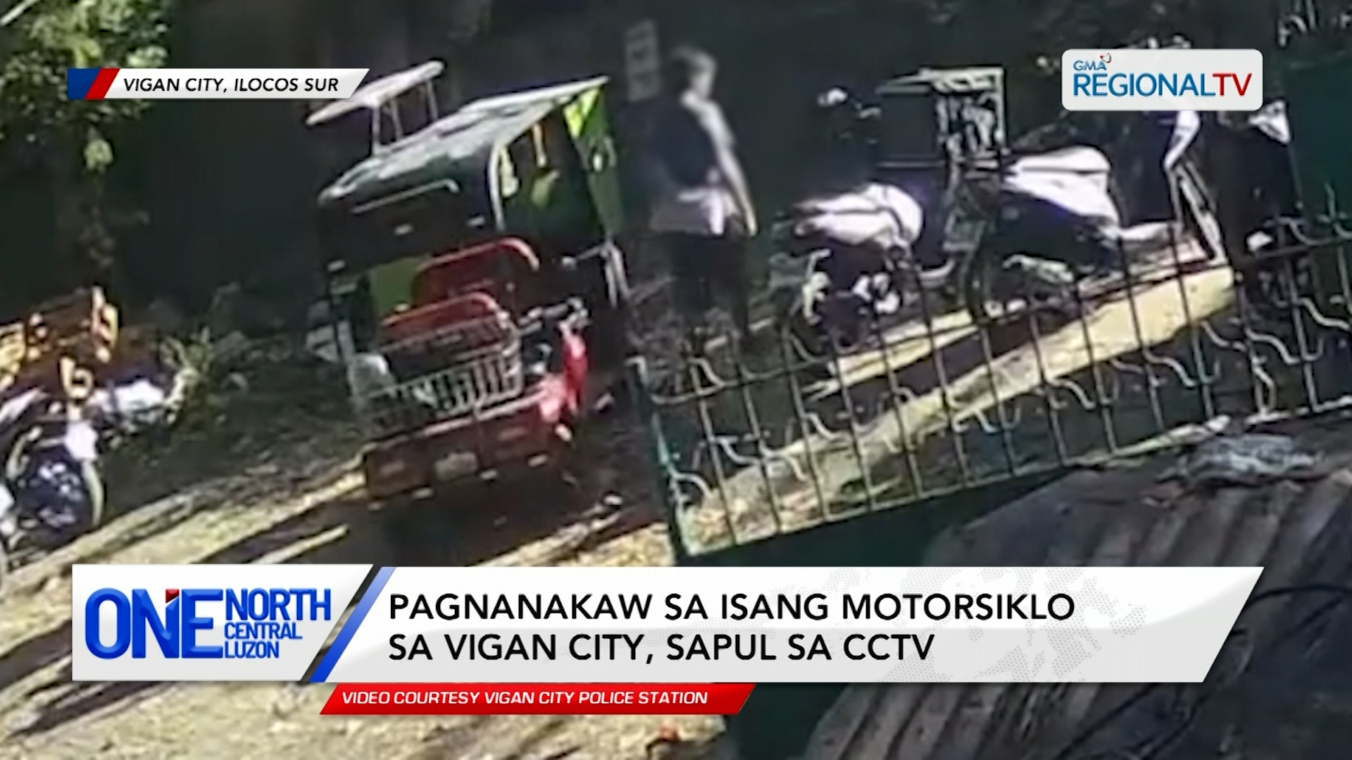 Pagnanakaw sa isang motorsiklo sa Vigan City, sapul sa CCTV | One North Central Luzon