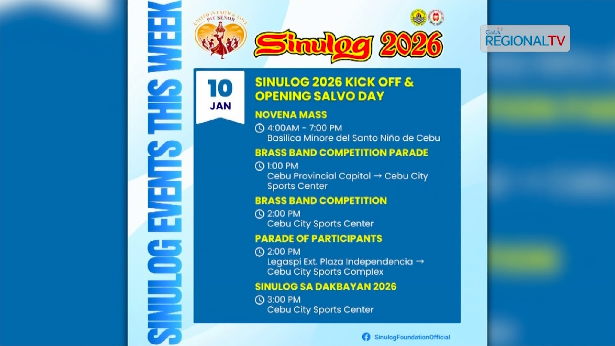 Sayran nato ang mga Kalihukan Atol sa Sinulog 2026 | Balitang Bisdak