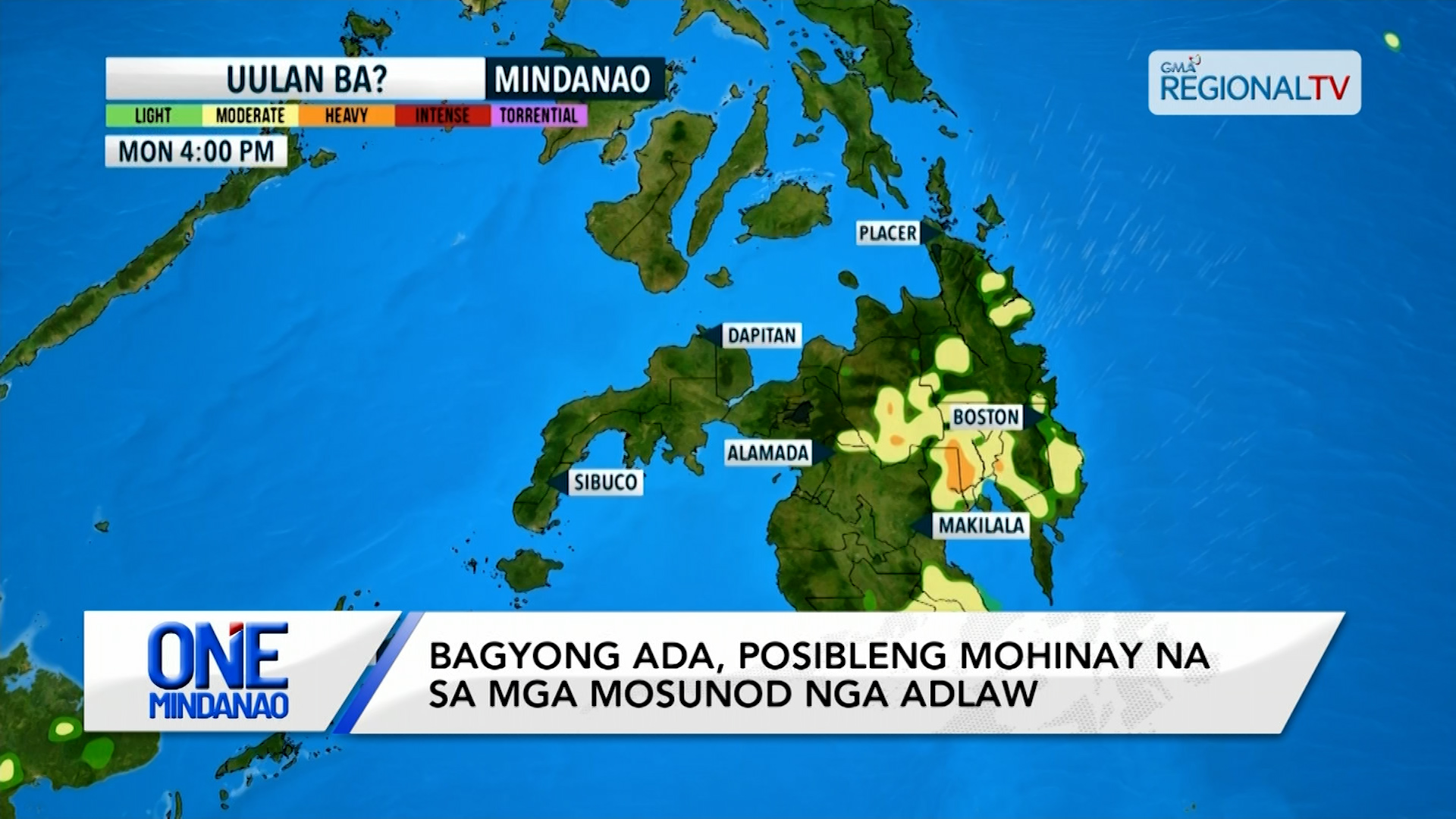 Bagyong Ada, posibleng mohinay sa mosunod nga adlaw | One Mindanao