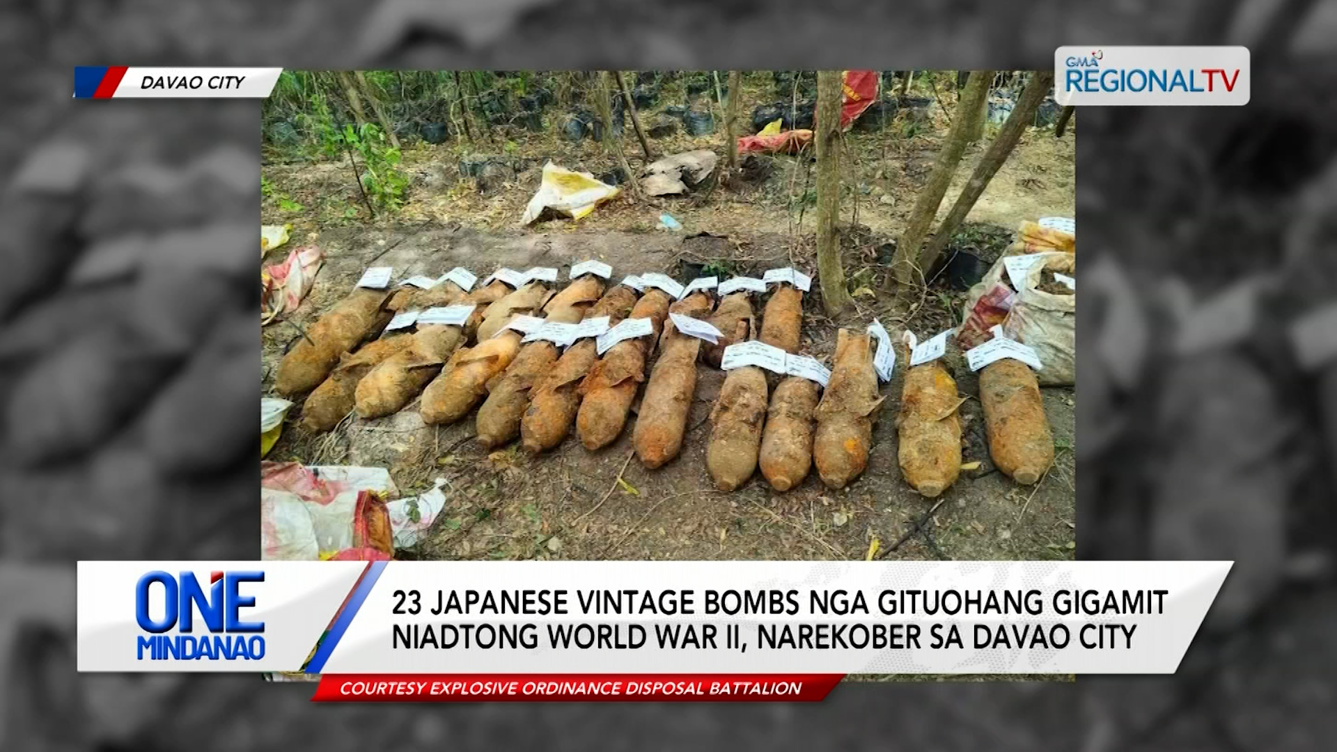 23 Japanese vintage bombs nga gigamit sa World War II, narekober | One Mindanao