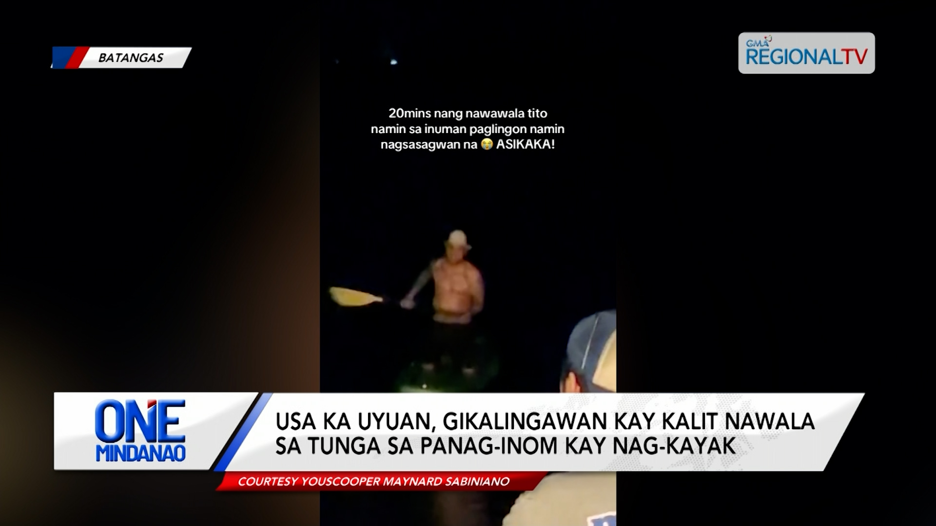 Usa ka uyuan, gikalingawan kay nawala sa panag-inom kay nag-kayak | One Mindanao