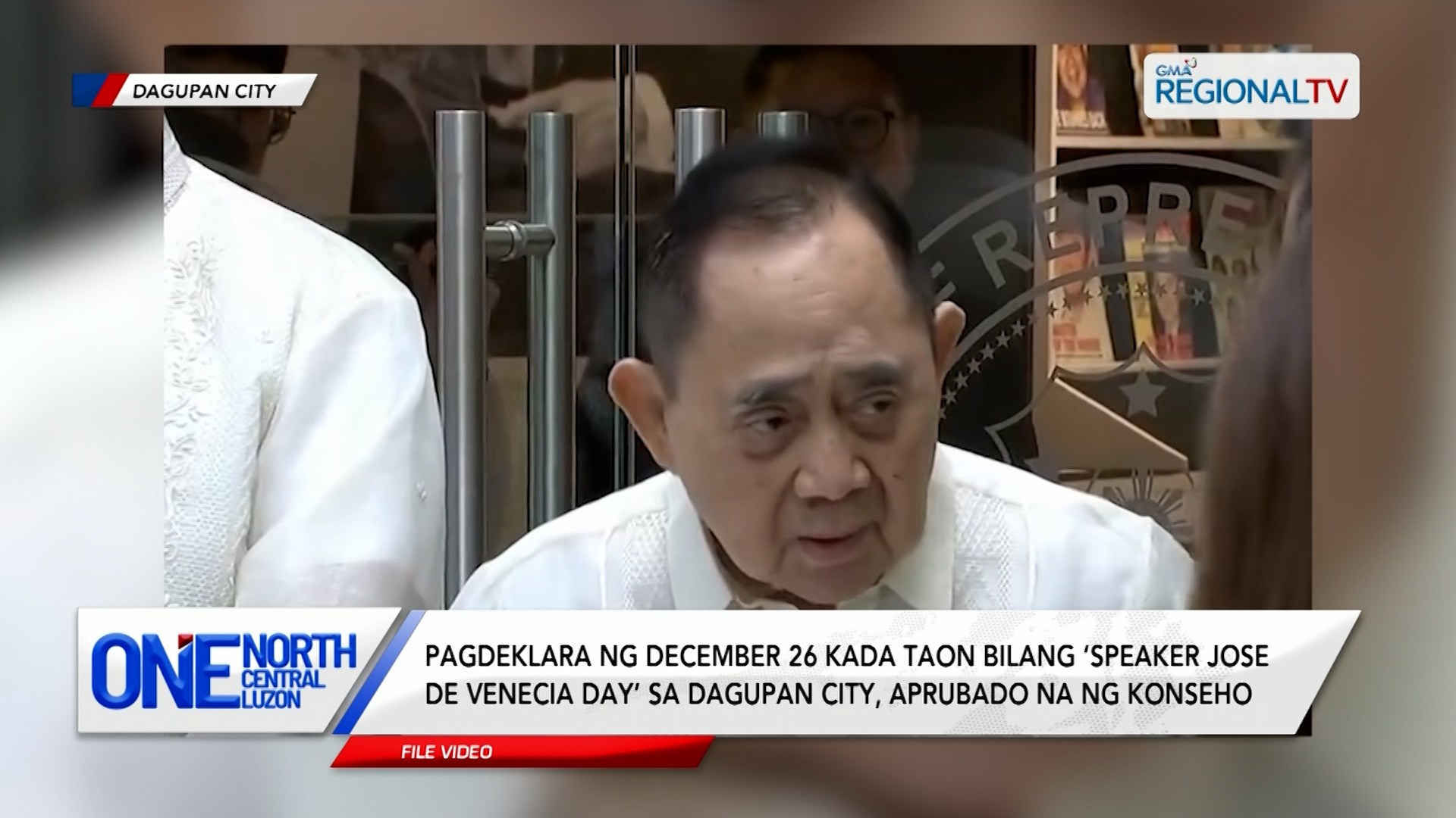 Pagdeklara ng Dec. 26 bilang ‘Speaker Jose De Venecia Day’ sa Dagupan City | One North Central Luzon